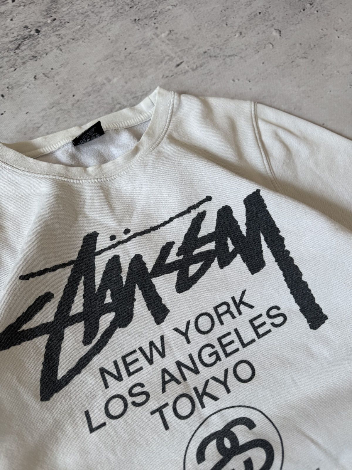 Stussy × Vintage STUSSY DOUBLE LOGO OVERSIZE BAGGY FIT SWEATSHIRT Size US S / EU 44-46 / 1 - 5 Thumbnail
