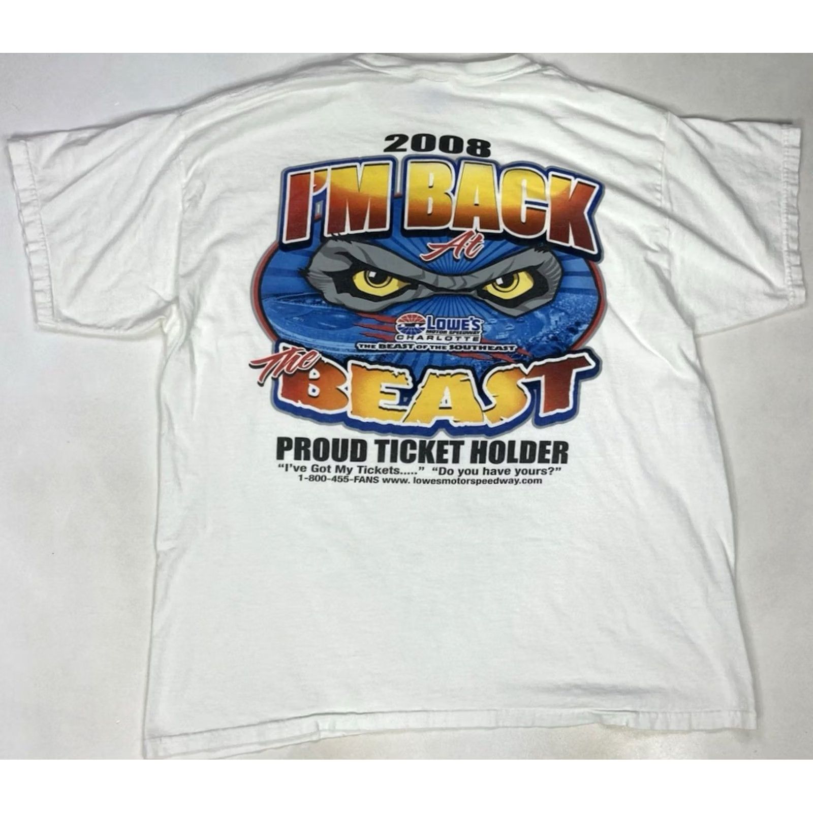 Gildan VINTAGE Gildan T-Shirt The Beast of the Southeast 2008 Graphic Print White XL Men Size US XL / EU 56 / 4 - 2 Thumbnail