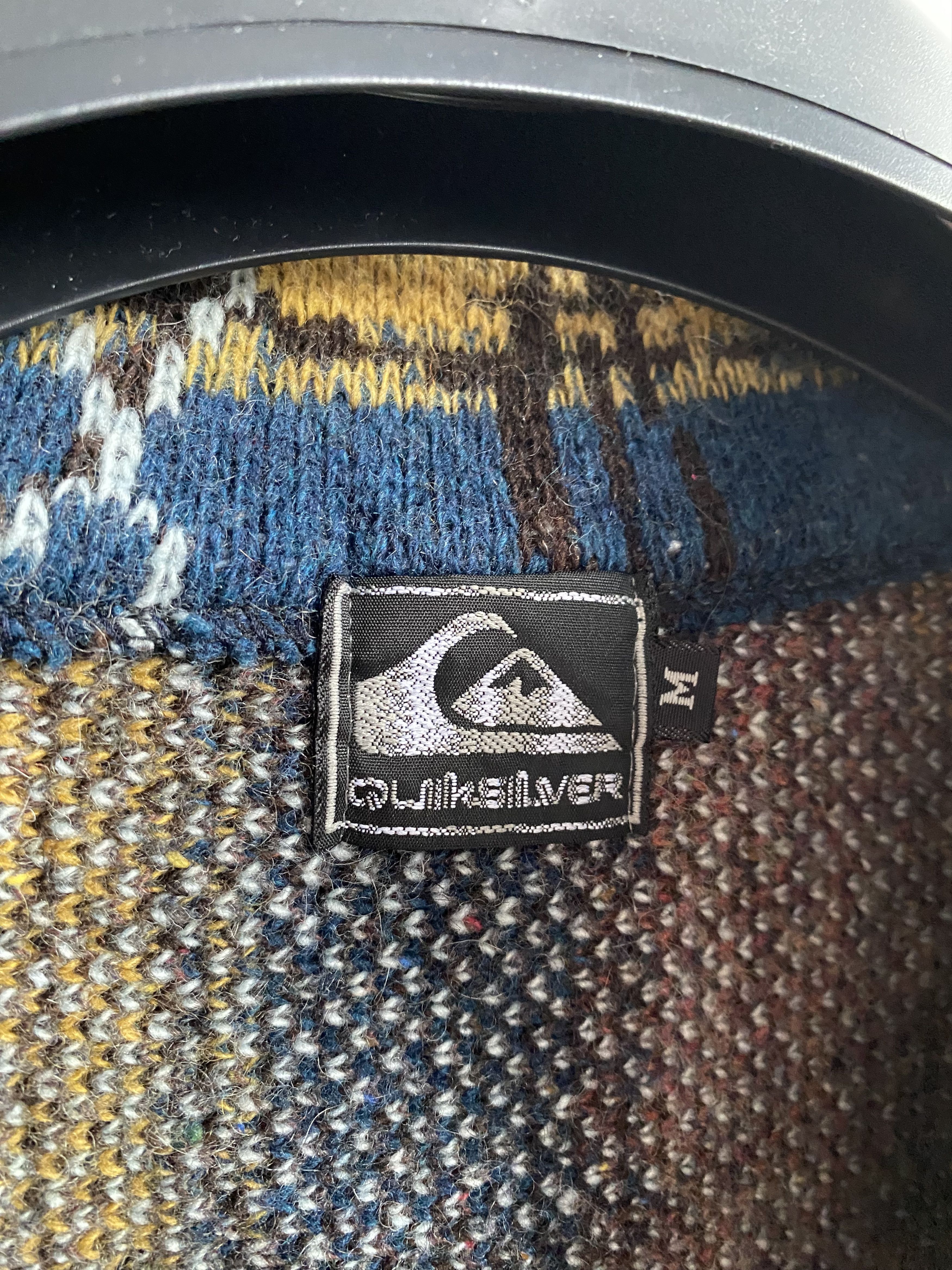 Quiksilver × Vintage Vintage 80s Rare Quiksilver Half Zip Knitting Jacket Size US M / EU 48-50 / 2 - 8 Thumbnail