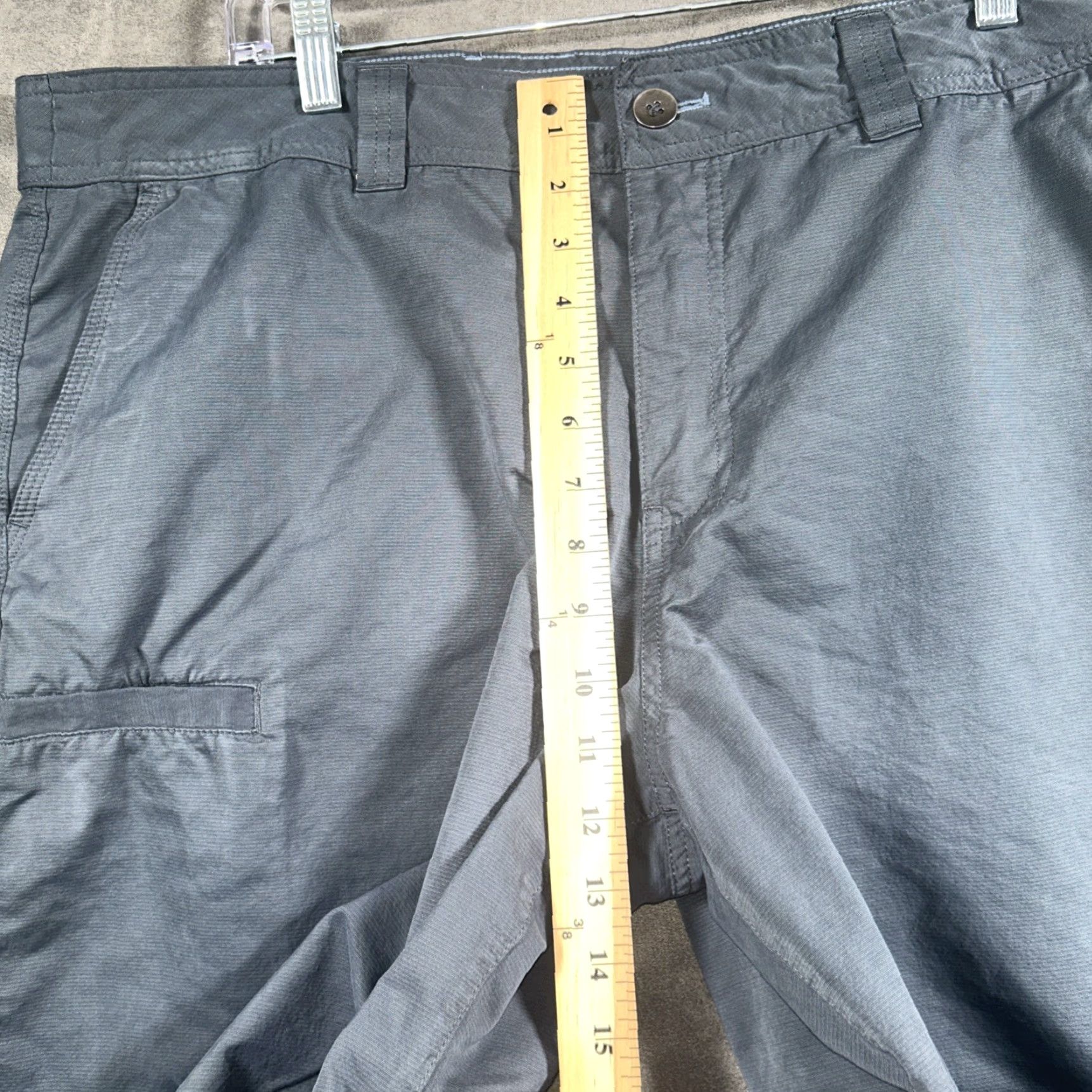 Orvis Orvis Gray Mens Shorts 36 Cargo Pocket Nylon Spandex Regular Inseam 9in Flat Front Casual Travel Outdoor Fisherman Button Closure Crewside? Size US 36 / EU 52 - 4 Thumbnail