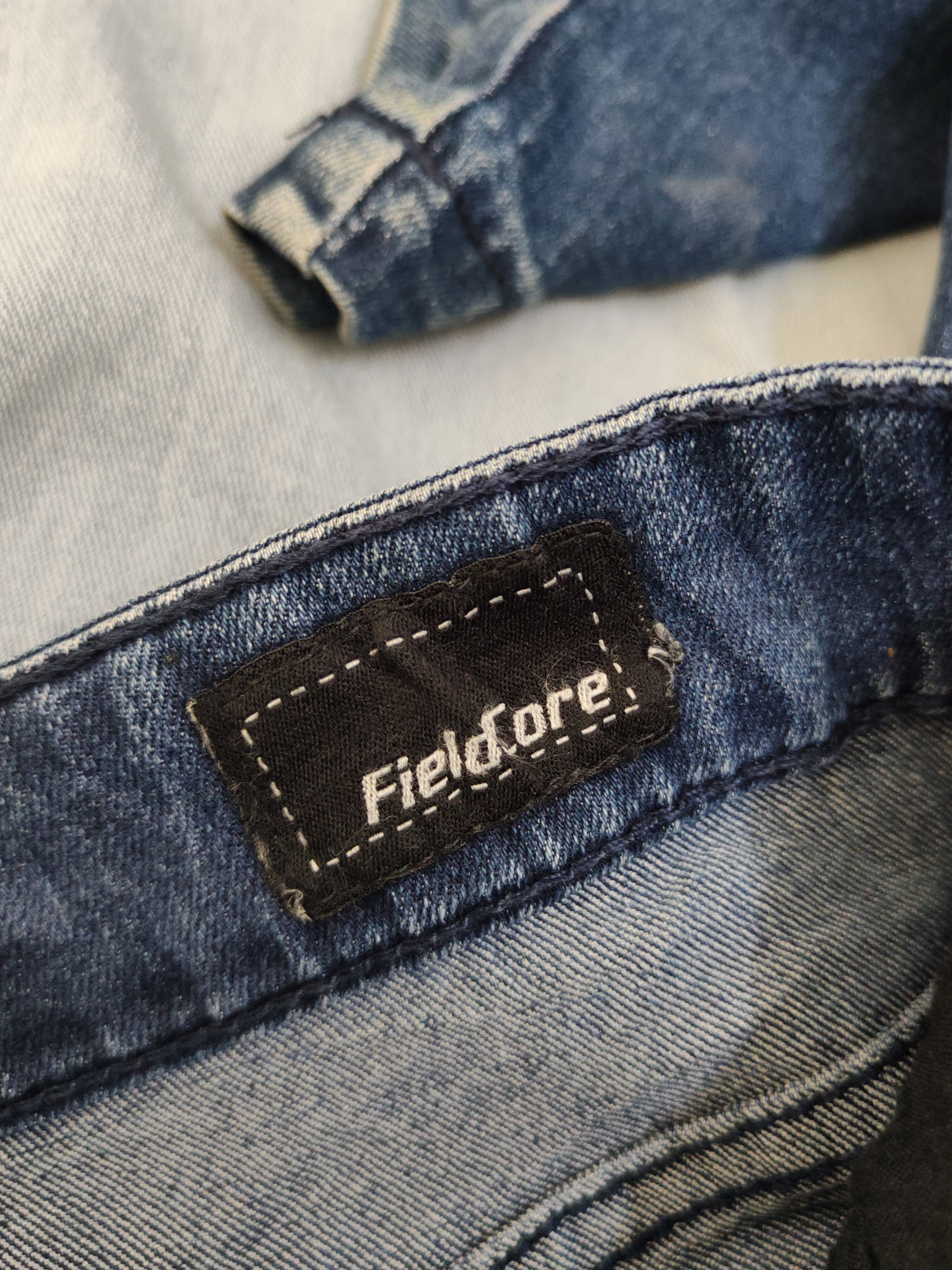 Japanese Brand FieldCore Dark Blue Distressed Ripped Jeans #W1979 Size US 39 - 15 Thumbnail