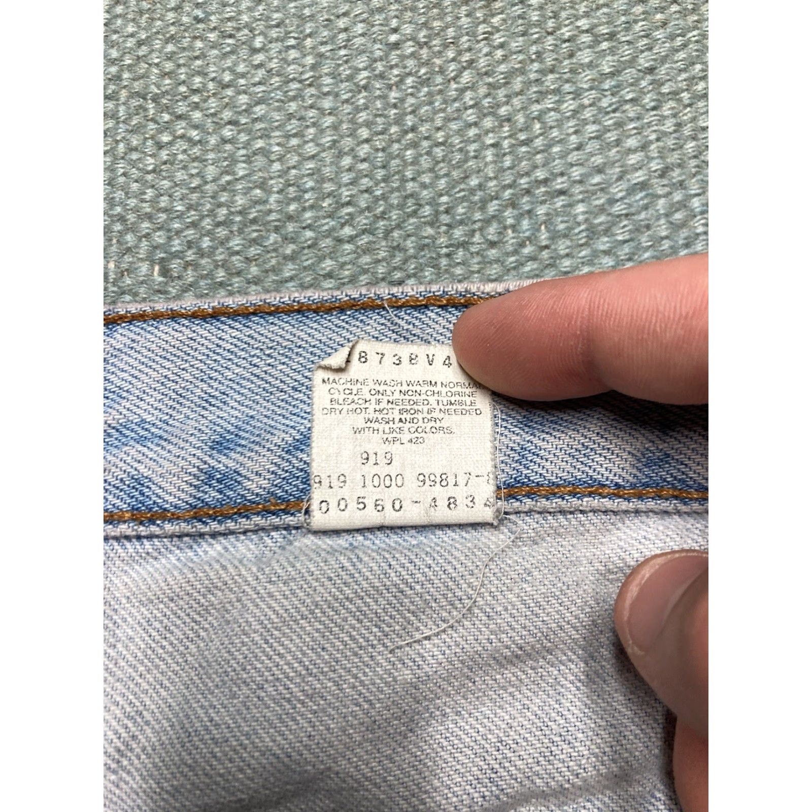 Levi's VINTAGE Levi’s 560 Jeans Mens 30x30 Distressed Tapered 90s Skater Blue Size US 30 / EU 46 - 7 Thumbnail