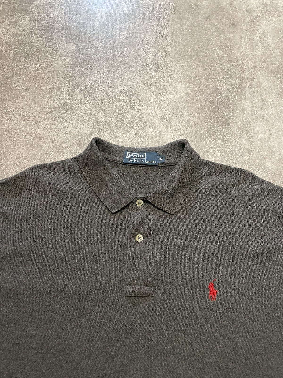 Polo Ralph Lauren Vintage Polo Ralph Lauren Gray Ponny Logo Polo Shirt Y2K Size US M / EU 48-50 / 2 - 2 Thumbnail