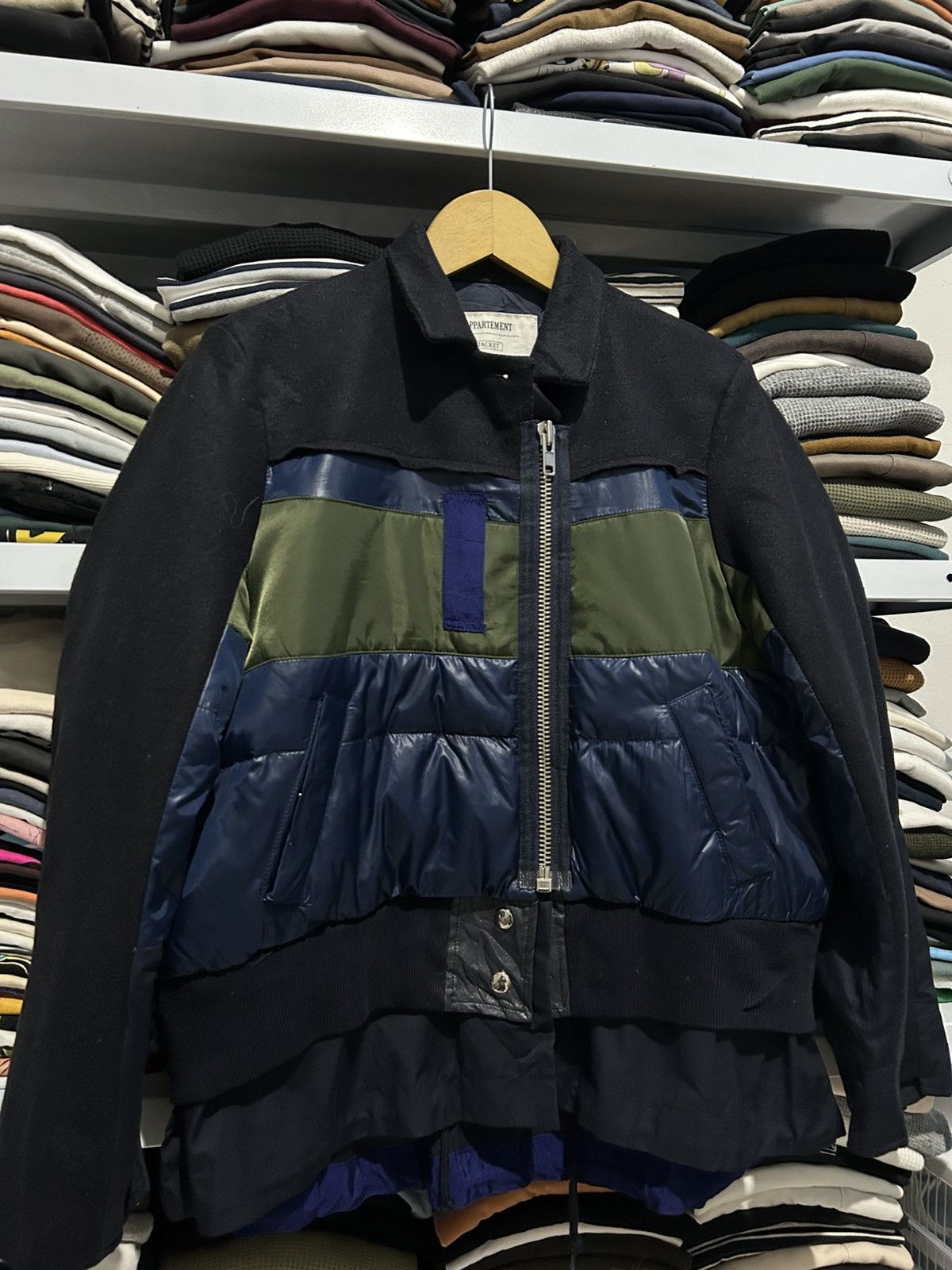 Other L’APPARTEMENT Melton Mixed Fabric blouson inspiration Sacai Size US L / EU 52-54 / 3 - 2 Thumbnail