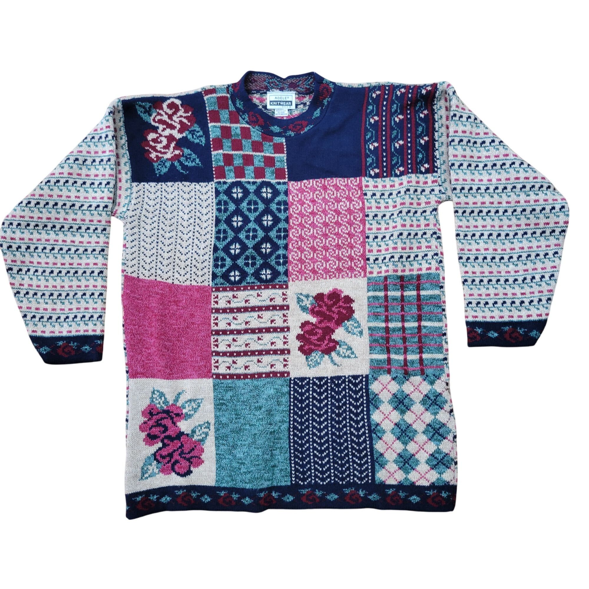 Other Adele Patchwork Sweater PM USA Multicolor Winter Layering Ov Size M / US 6-8 / IT 42-44 - 1 Thumbnail