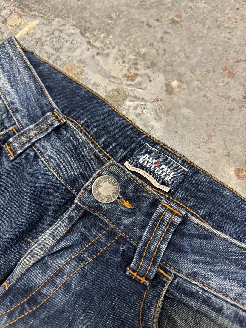 Designer × Jean Paul Gaultier × Vintage 2000s Jean Paul Gaultier Blue Brut Denim Jeans Size US 30 / EU 46 - 9 Thumbnail