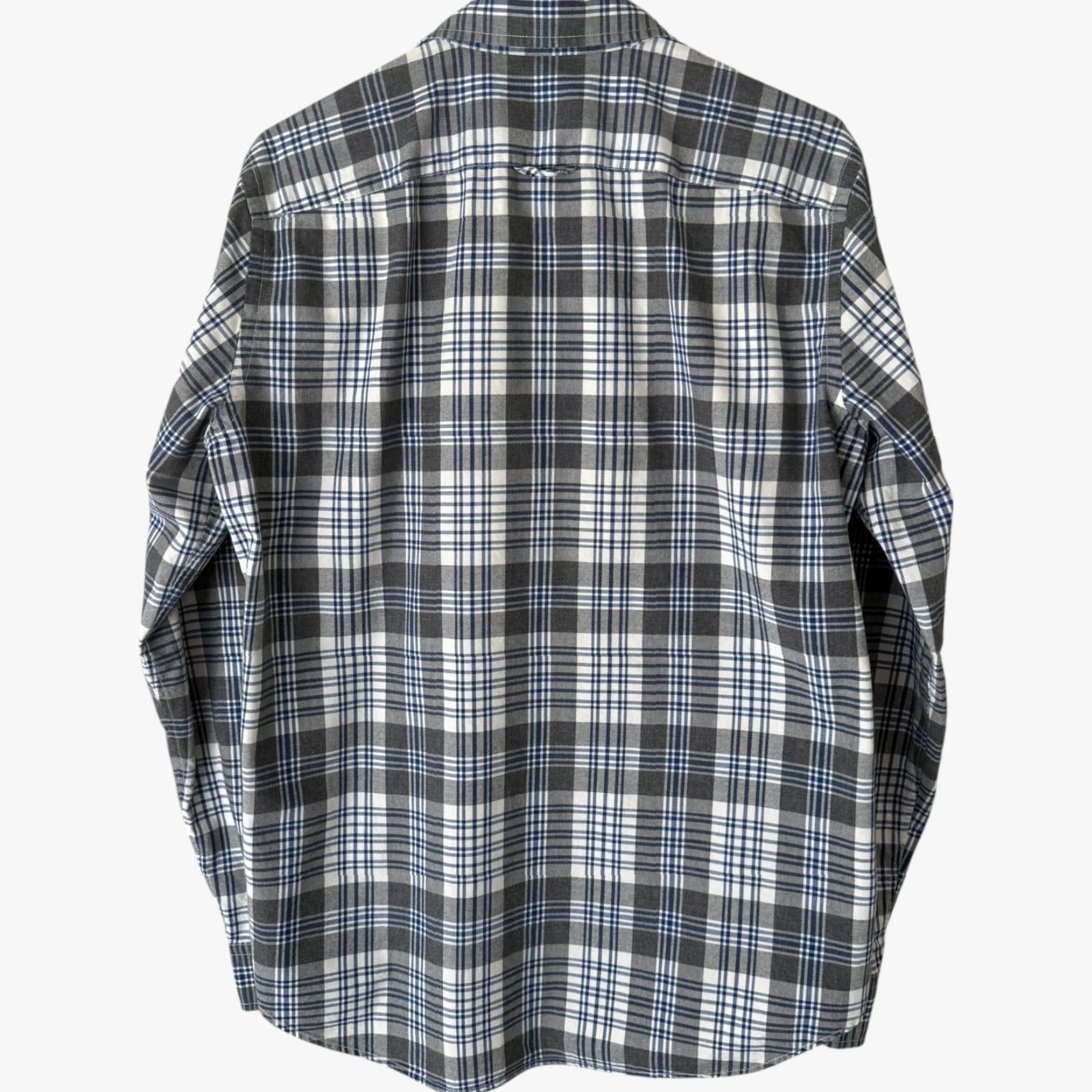 Vince Vince Button-Up Long-Sleeve Plaid Flannel Shirt Gray & Blue Men's M Size Cotton Size US M / EU 48-50 / 2 - 4 Thumbnail
