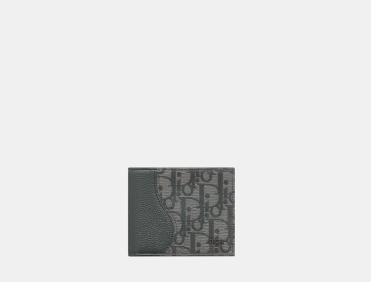 Dior o1w1db10426 2ADBC3 Size :OS/ Saddle Bifold Wallet in Gray Size ONE SIZE - 1 Thumbnail