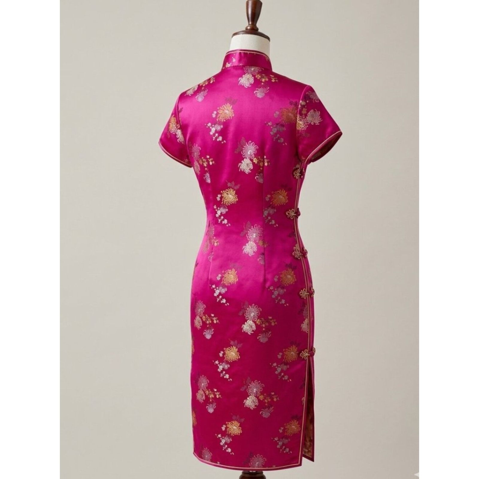 Vintage Traditional Chinese Dress, Cheongsam Size XS / US 0-2 / IT 36-38 - 3 Thumbnail