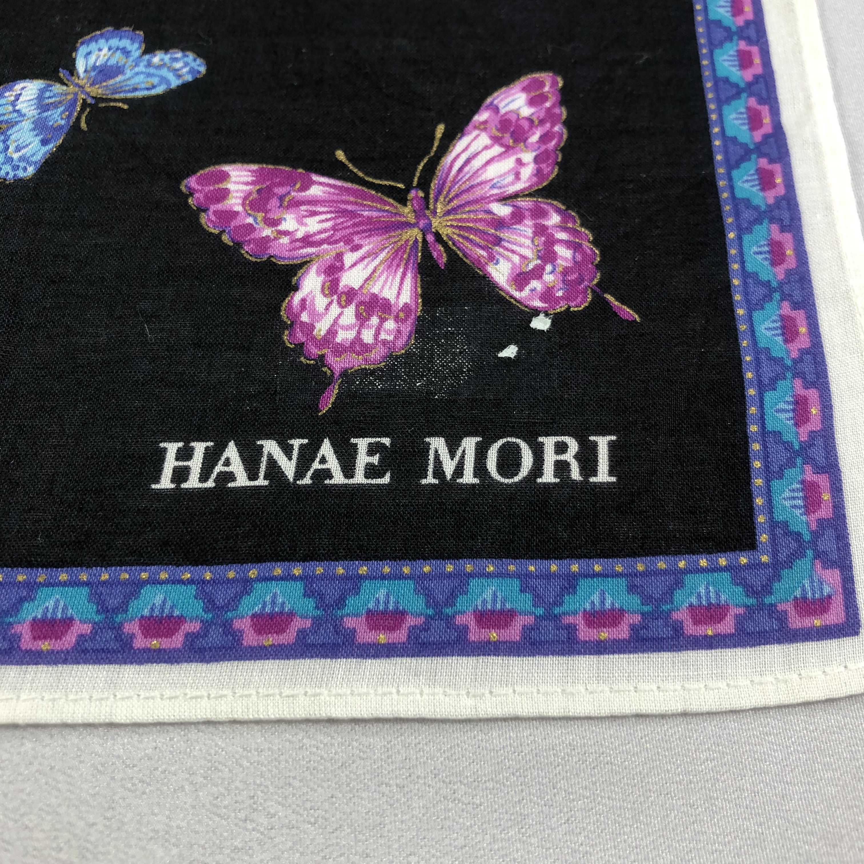 Hanae Mori × Vintage Hanae Mori Handkerchief Neckerchief Bandana H1646 Size ONE SIZE - 4 Thumbnail