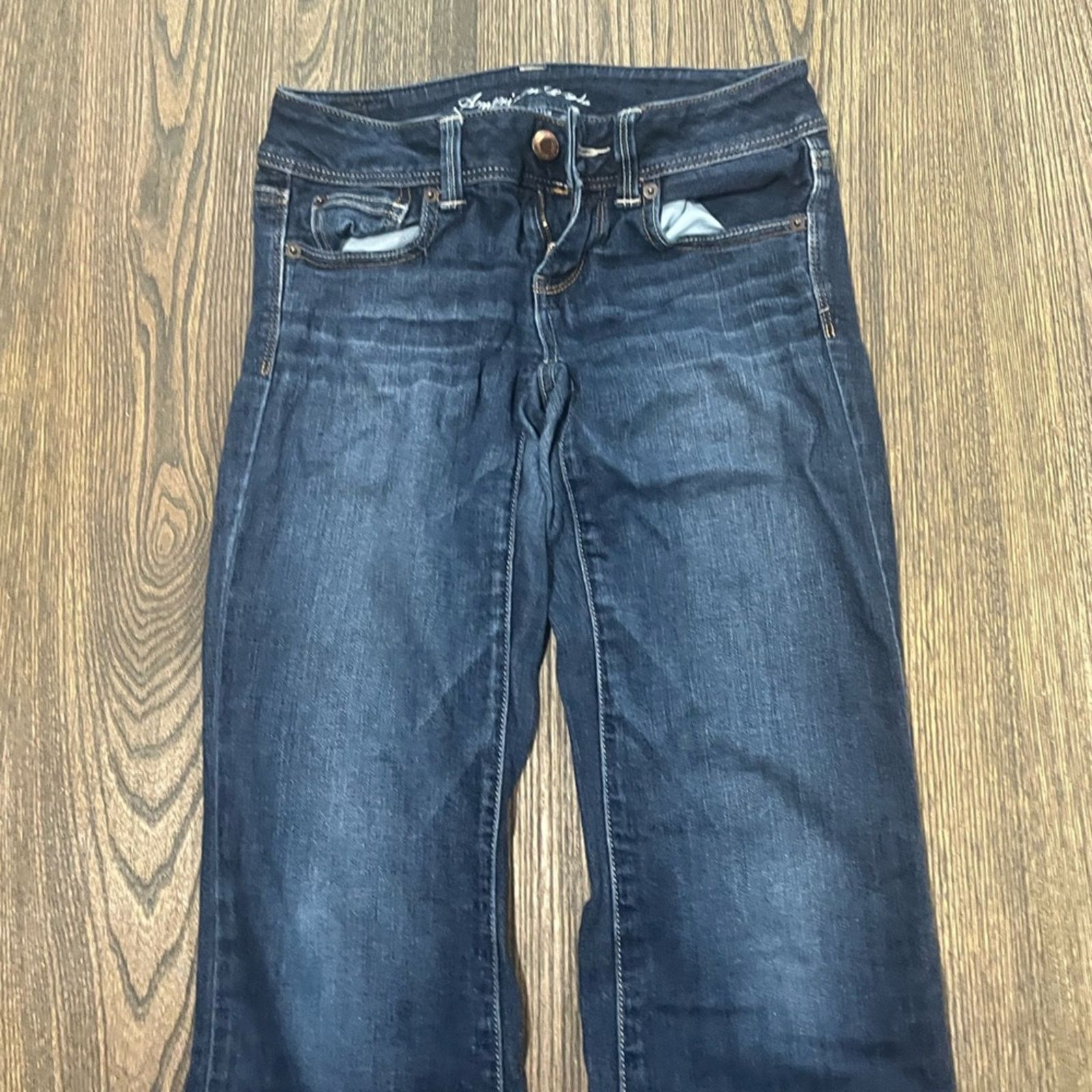 American Eagle Outfitters American Eagle Slim Boot Cut Jeans Whisker Denim Stretch Size 27" / US 4 / IT 40 - 3 Thumbnail