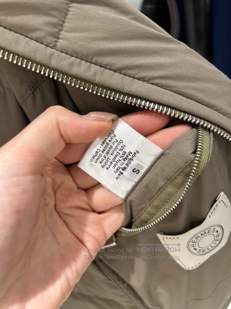 Hermes Hermes Dark Navy Blue Silk Hooded Zip-up Jacket Size S / US 4 / IT 40 - 4 Thumbnail