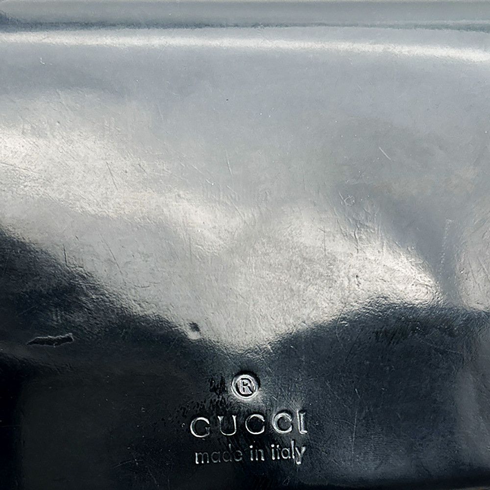 Gucci Gucci Patent Leather Long Wallet Black Unisex Size ONE SIZE - 13 Thumbnail