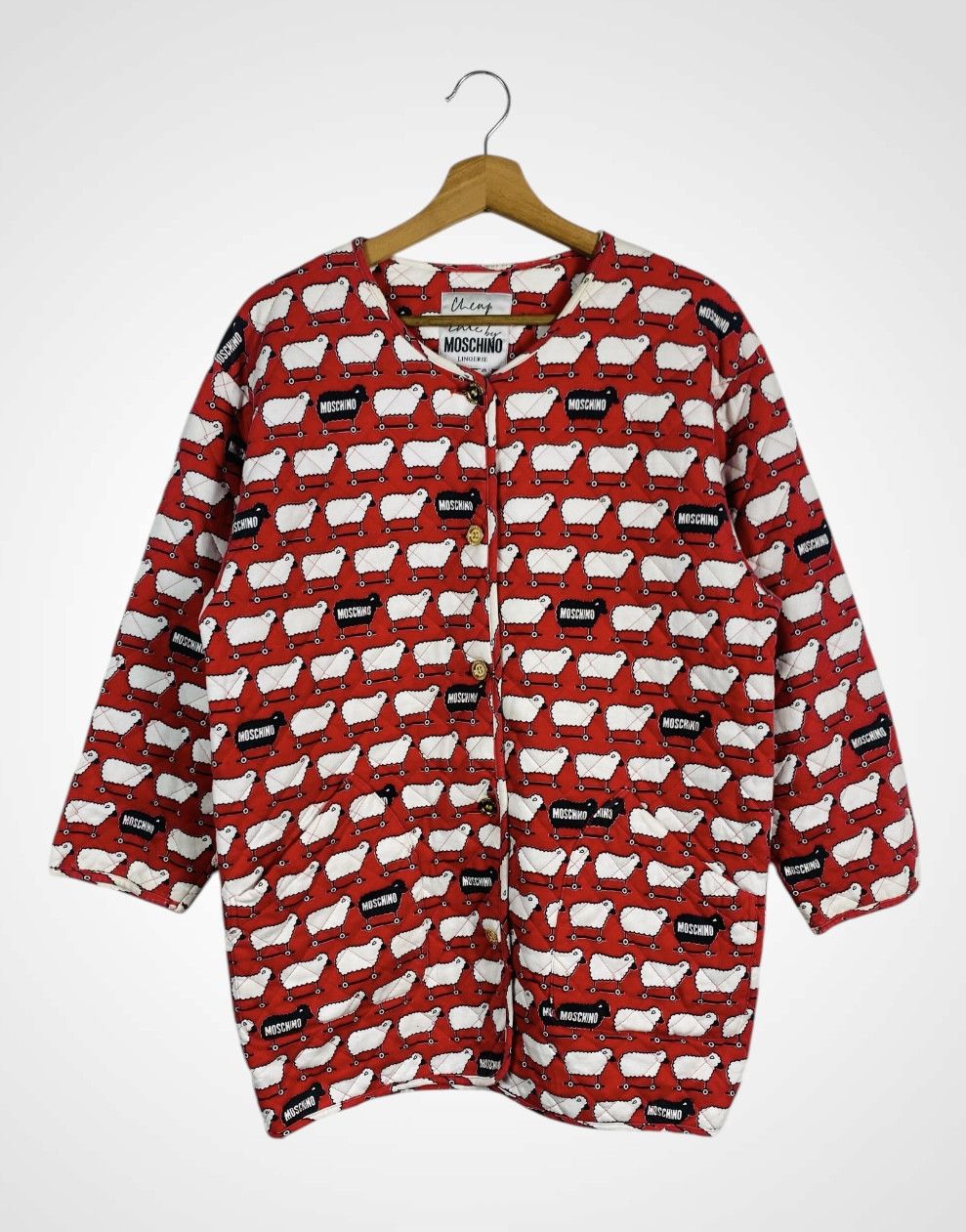 Moschino A13 Moschino Lingerie Full Print Sleepy Quilted Jacket Size L / US 10 / IT 46 - 1 Thumbnail