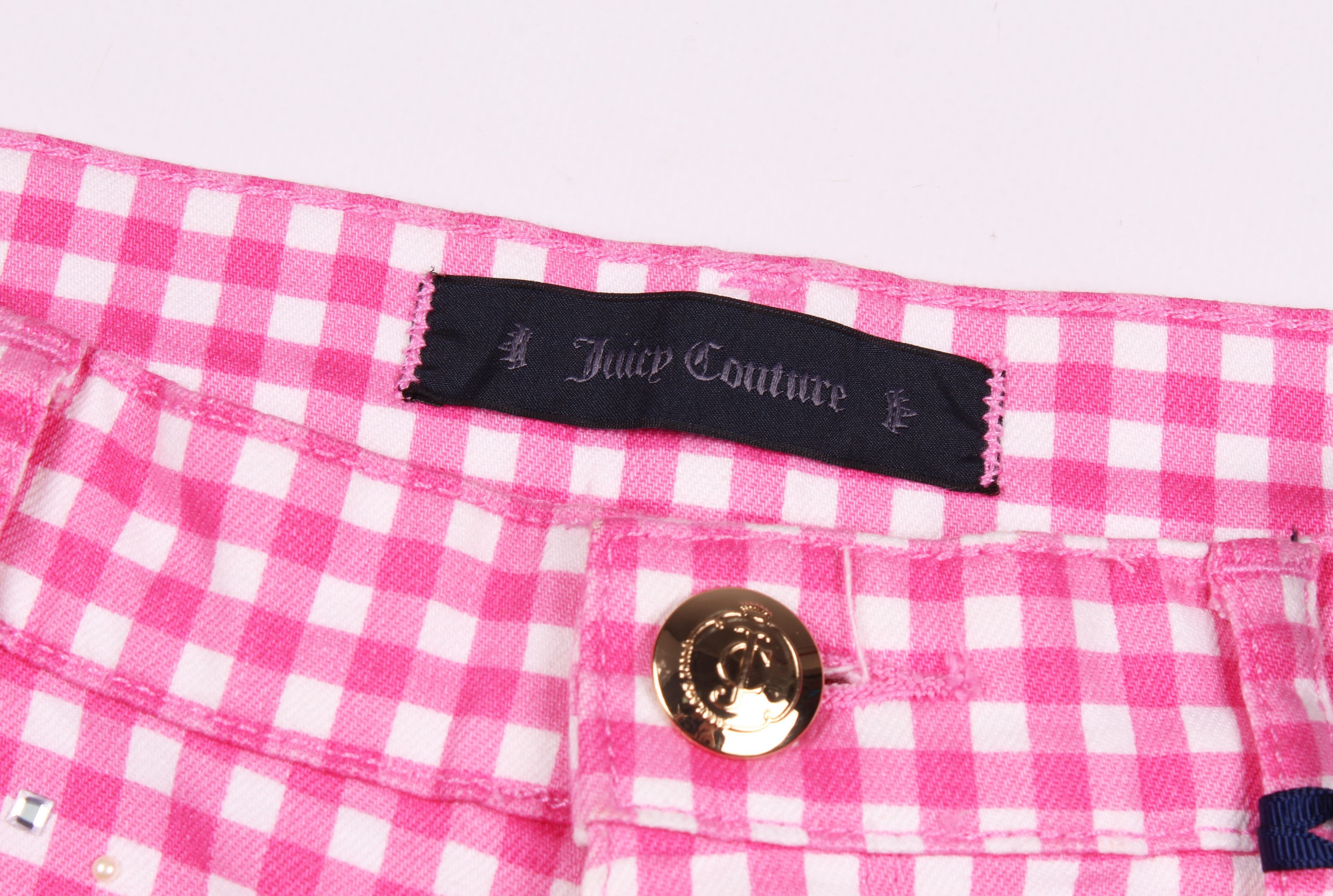Juicy Couture × Vintage Juicy Couture Vintage Y2K Checkered Pink Barbie Shorts Size 30" / US 8 / IT 44 - 4 Thumbnail