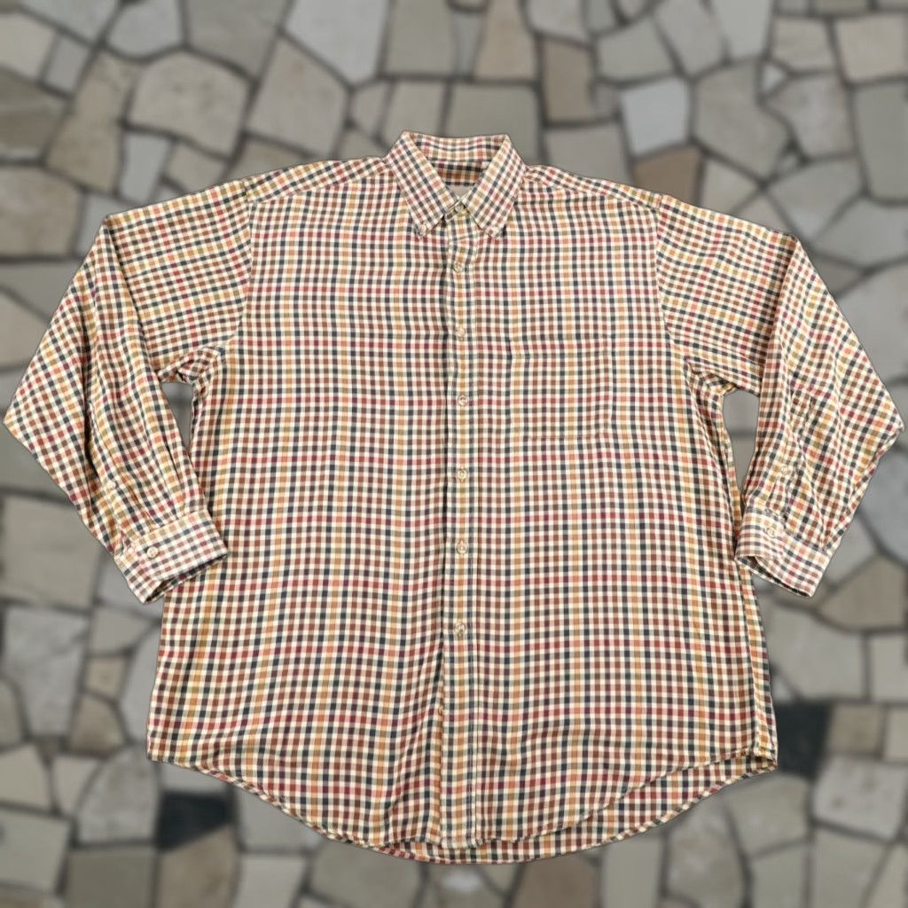 Vintage VINTAGE Viyella Plaid Flannel Shirt Mens Large Brown Button-Up Made in USA Outdoor Casual Size US L / EU 52-54 / 3 - 1 Thumbnail