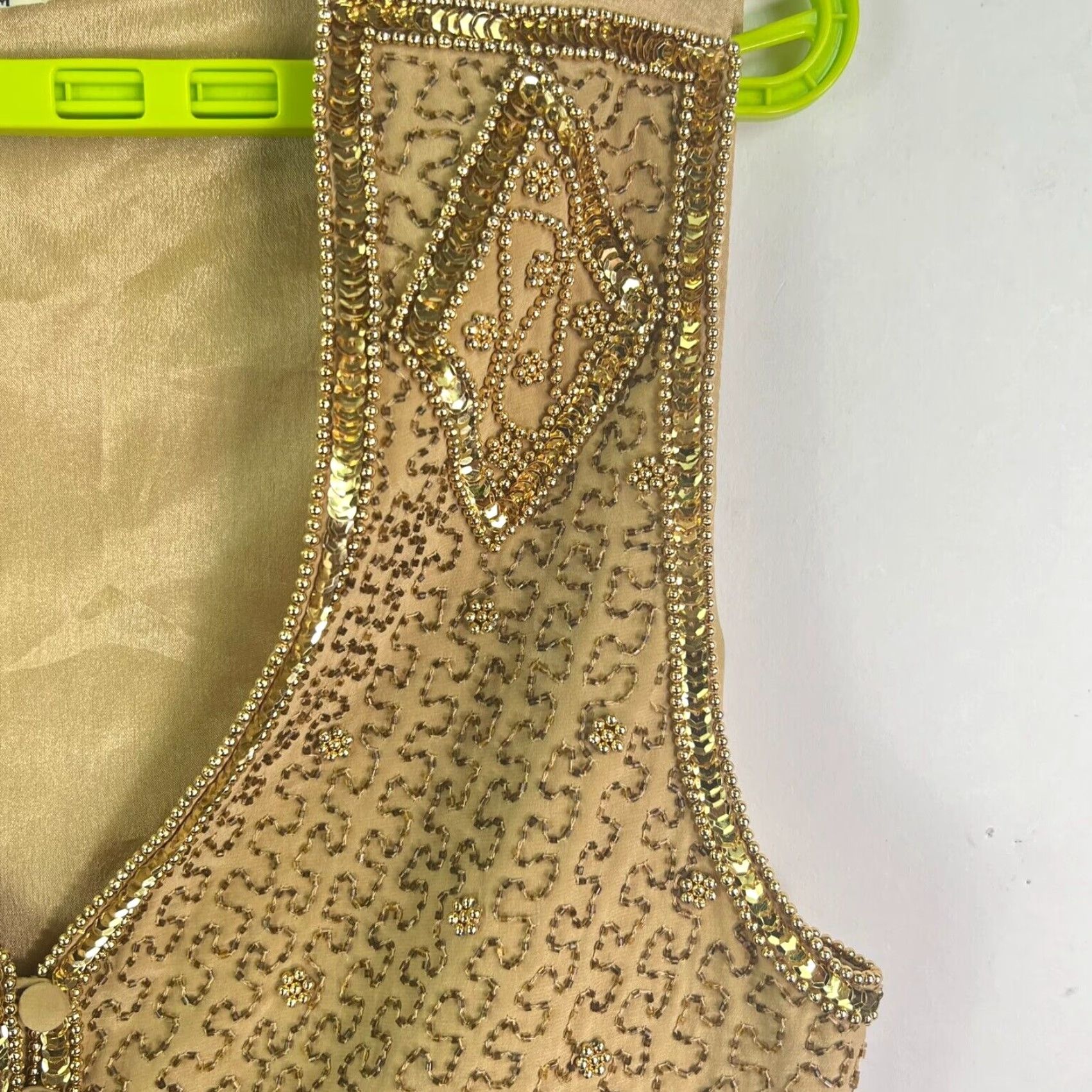 Vintage VINTAGE Spenser Jeremy Gold Beaded Vest M Silk Party Holiday Formal India Size M / US 6-8 / IT 42-44 - 2 Thumbnail