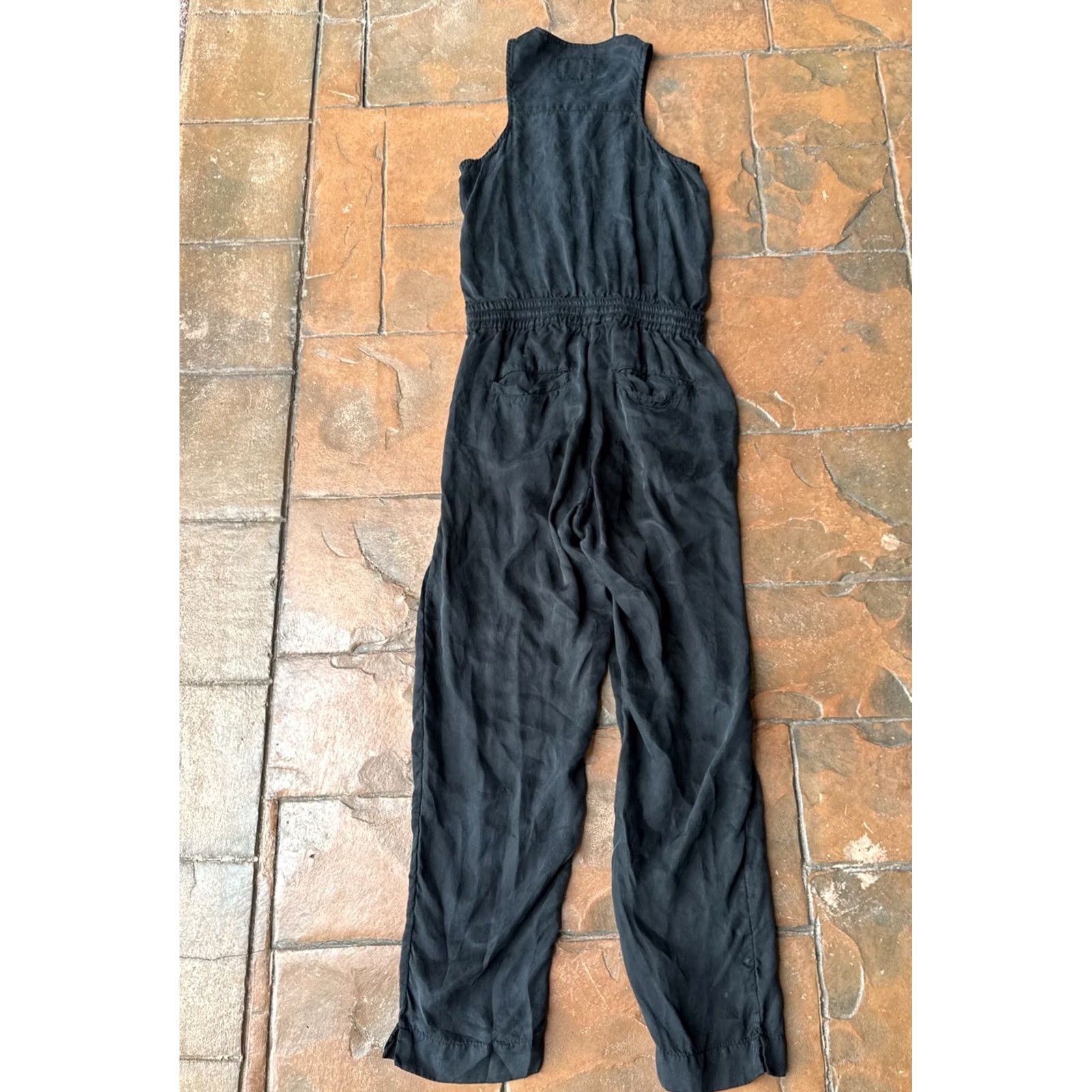 Rails Rails Sleeveless Drawstring Jumpsuit Overalls Women’s XS Black Size 26" / US 2 / IT 38 - 3 Thumbnail