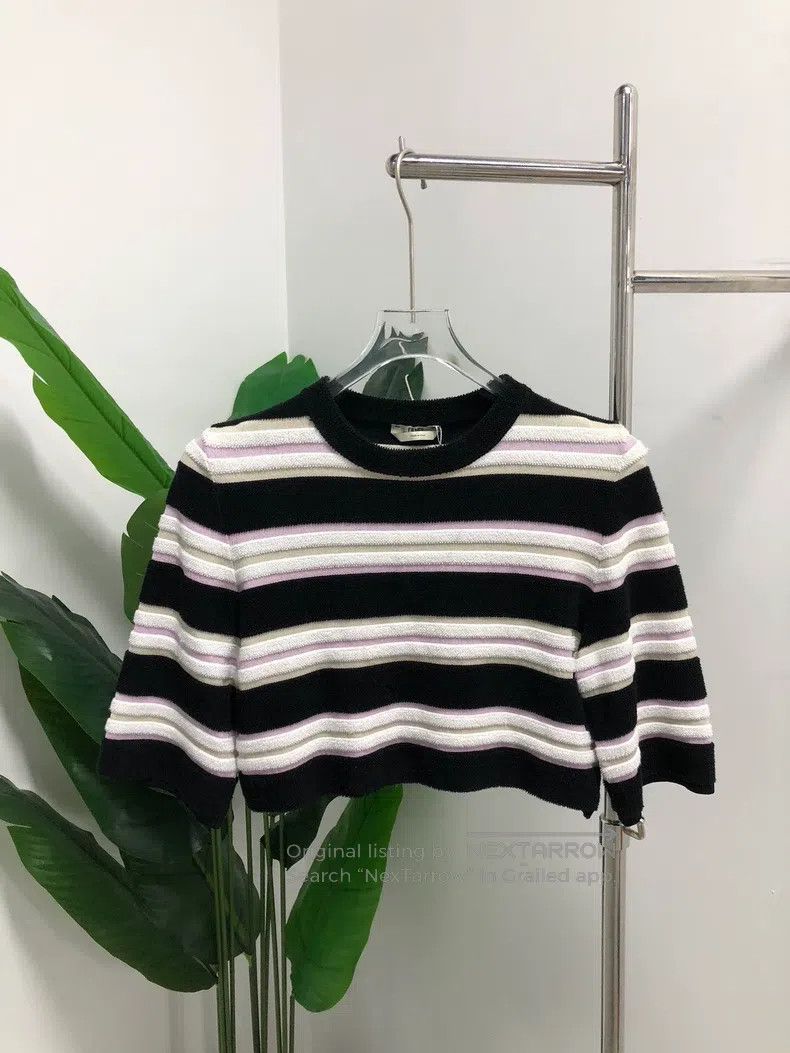 Fendi Fendi Striped Knit Top - Black and White Stripes Size XS / US 0-2 / IT 36-38 - 1 Thumbnail
