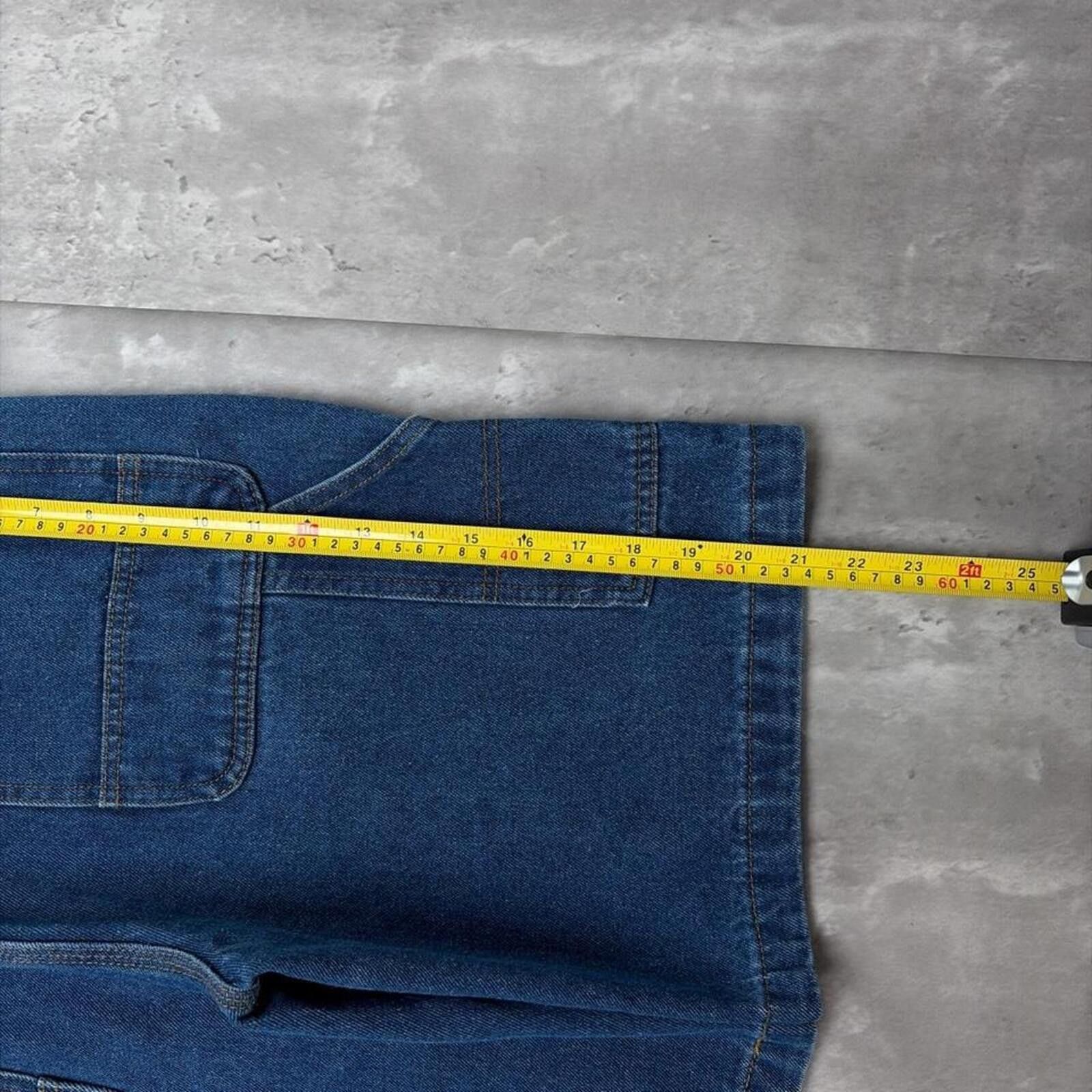 Hilditch & Key Y2K Blue Key Workwear Grunge Baggy Carpenter Denim Jorts Size US 36 / EU 52 - 7 Thumbnail