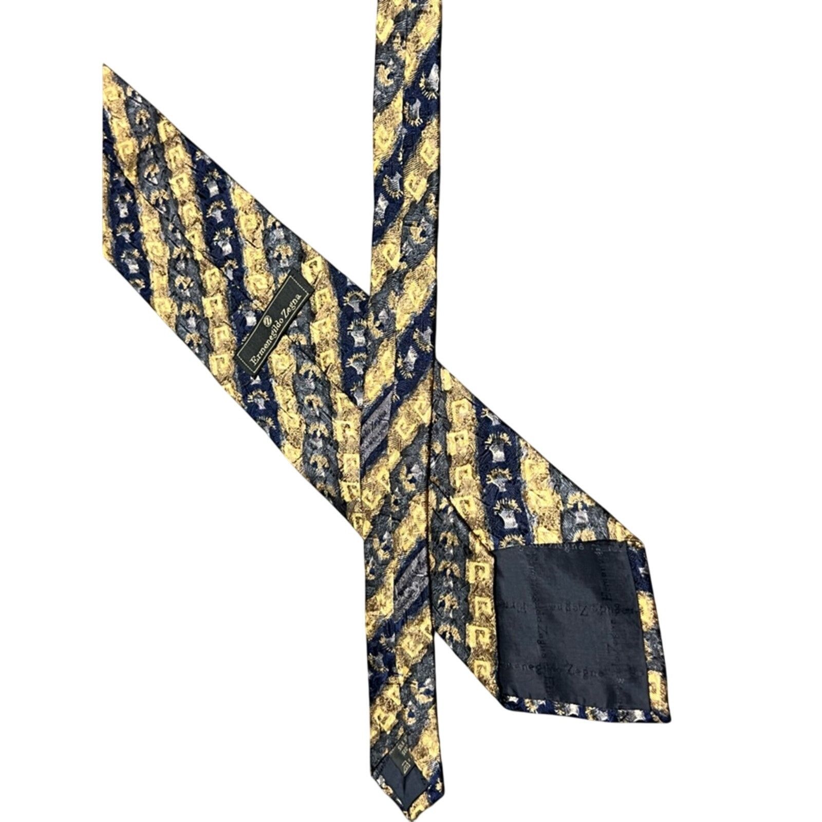Ermenegildo Zegna ERMENEGILDO ZEGNA Men's 100% Silk Necktie ITALY Luxury EUC Size ONE SIZE - 3 Thumbnail
