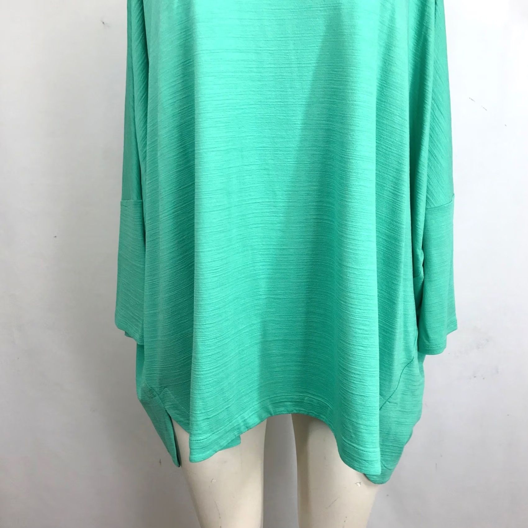 J. Jill J. Jill Wearever Mint Green Slub Knit Boat Neck Tunic Top Large 3/4 Sleeve Size L / US 10 / IT 46 - 3 Thumbnail