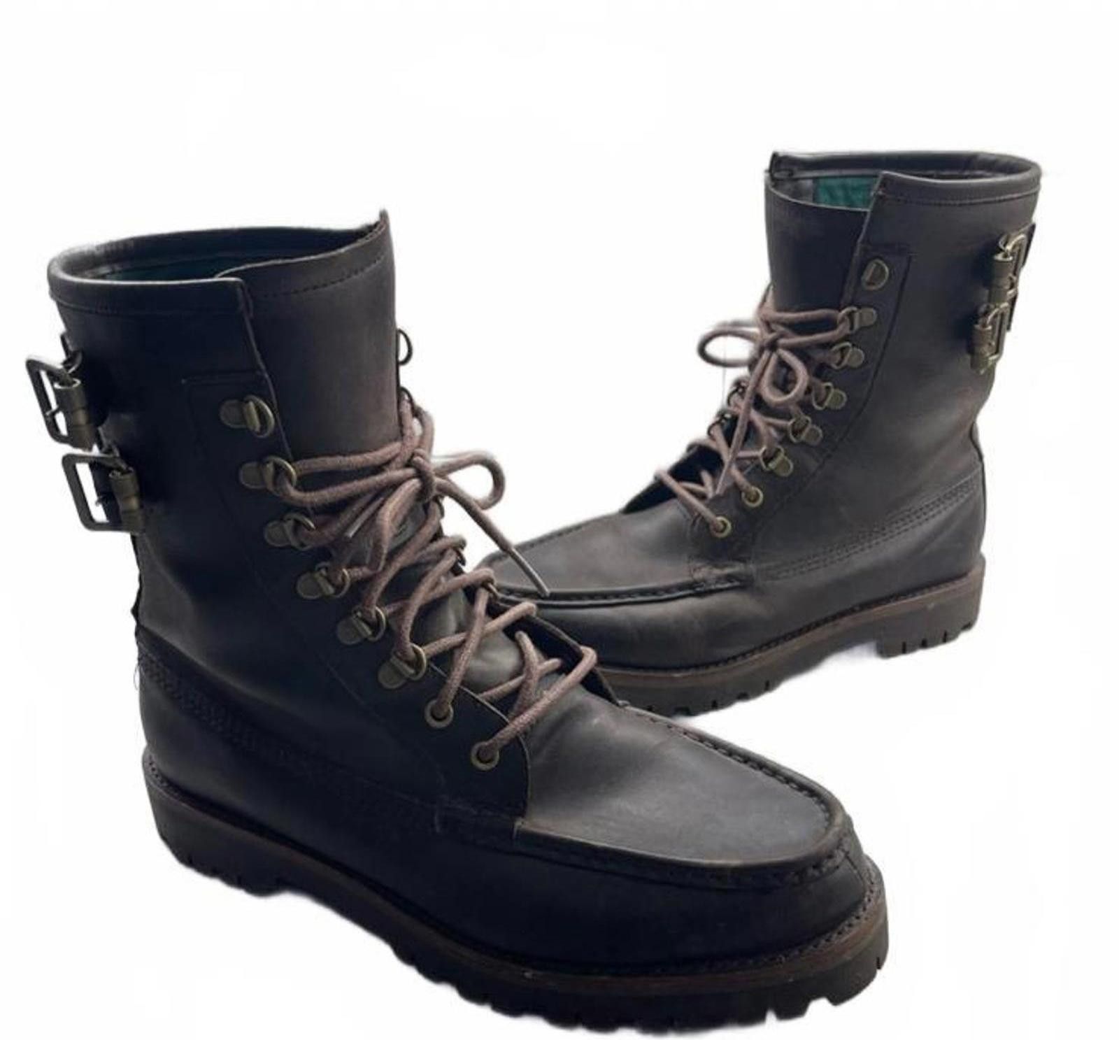 Polo Ralph Lauren Polo Ralph Lauren Wolcott Buckle Brown Leather Biker Boots Size US 10.5 / EU 43-44 - 1 Thumbnail