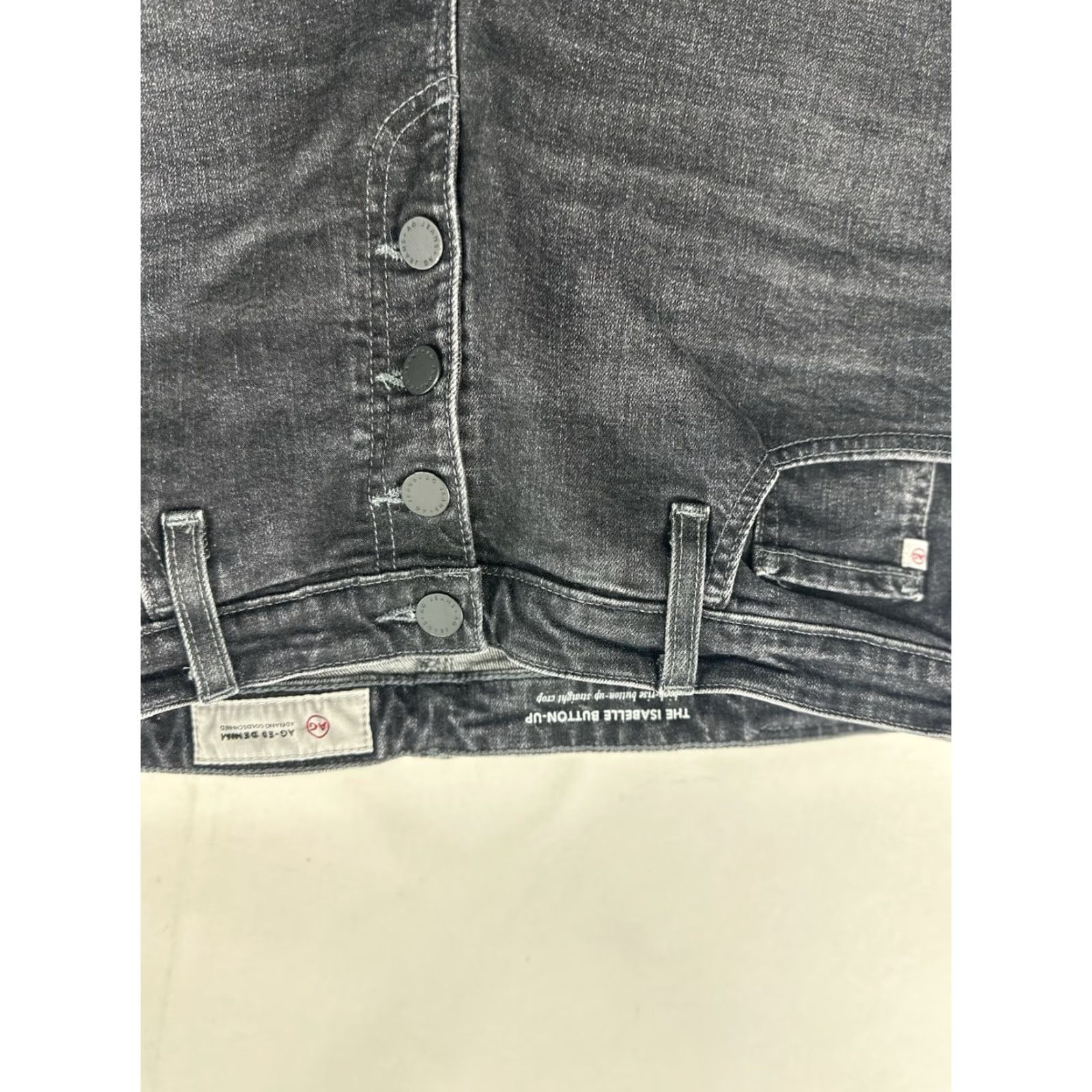 Vintage VINTAGE AG Adriano Goldschmied Jeans Womens 32R Black The Isabelle Button Up Size 24" / US 00 / IT 34 - 3 Thumbnail