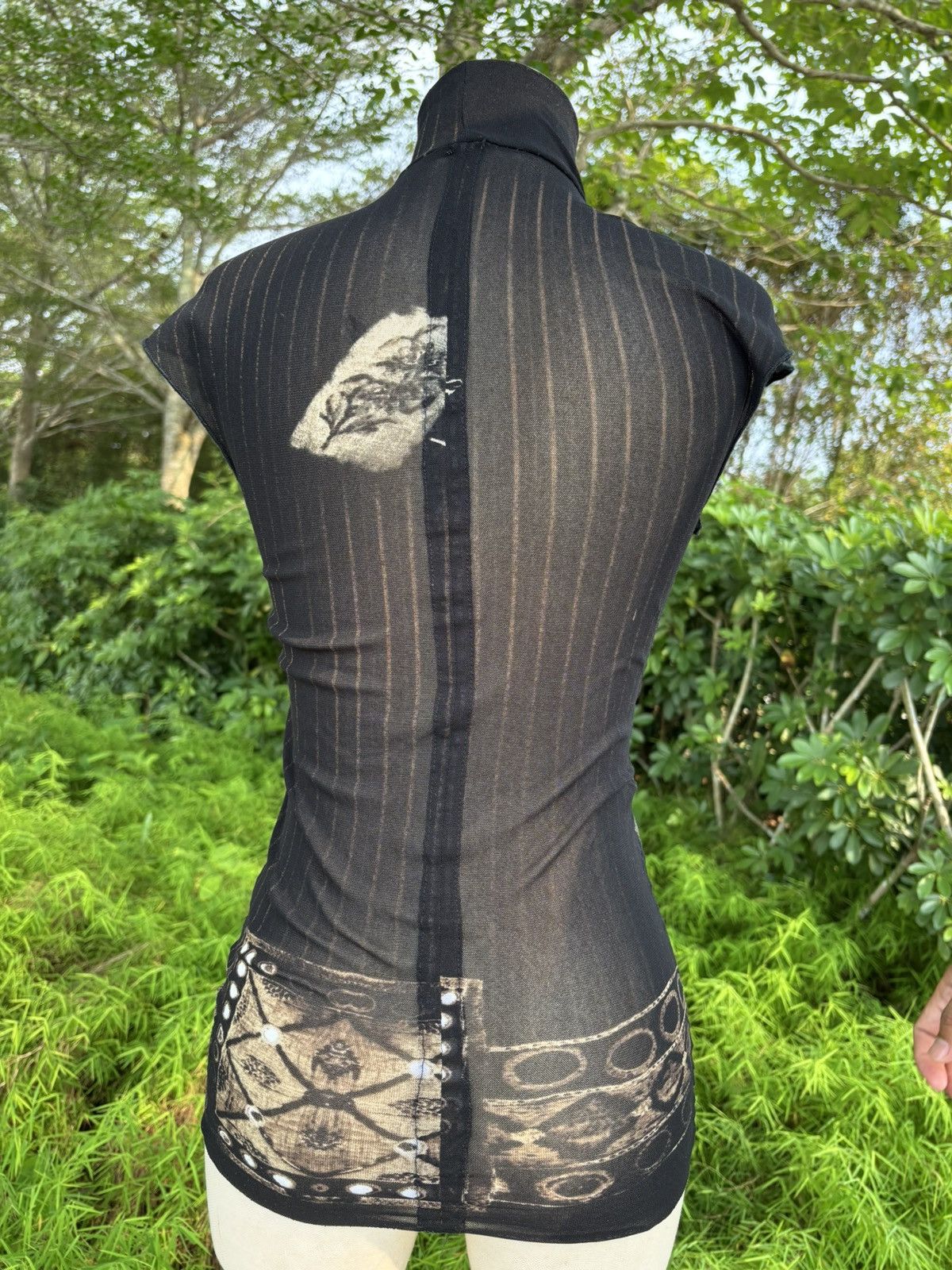 Vintage Vintage mesh tank top with turtle neck Size M / US 6-8 / IT 42-44 - 4 Thumbnail