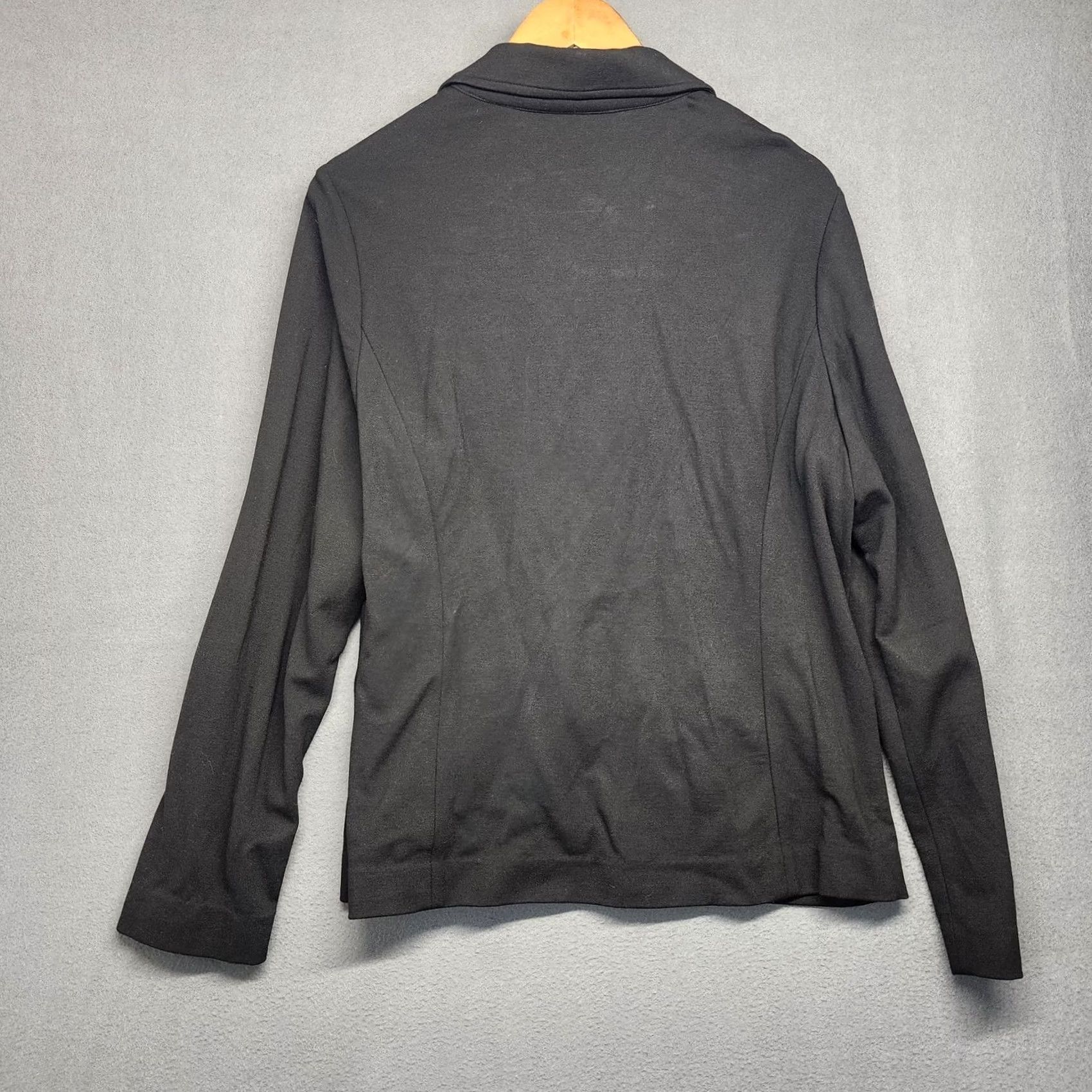 Vintage Chico's Blazer Women XL Black Double Breasted Button Jacket Career Stretch Classic Blazer Shirt Coat Winter Fall Spring Knit Size XL / US 12-14 / IT 48-50 - 2 Thumbnail