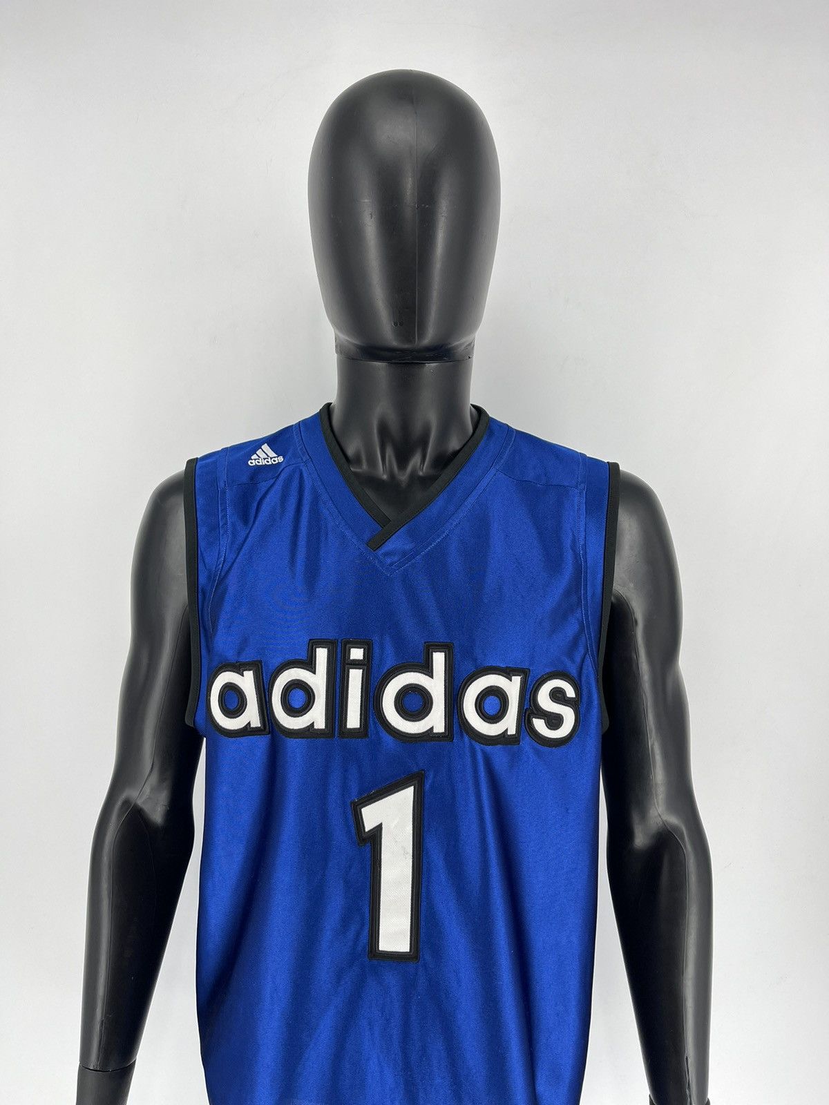 Adidas Adidas Vintage 90s Jersey Number One Basketball Rare Item Size US L / EU 52-54 / 3 - 1 Thumbnail