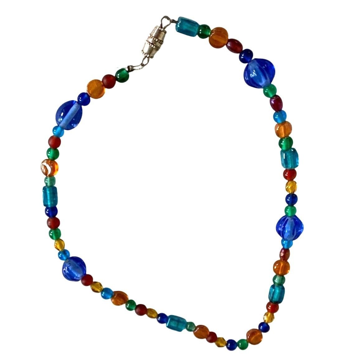 Other Colorful Glass Bead Small Choker Necklace With Magnetic Clas Size ONE SIZE - 1 Thumbnail