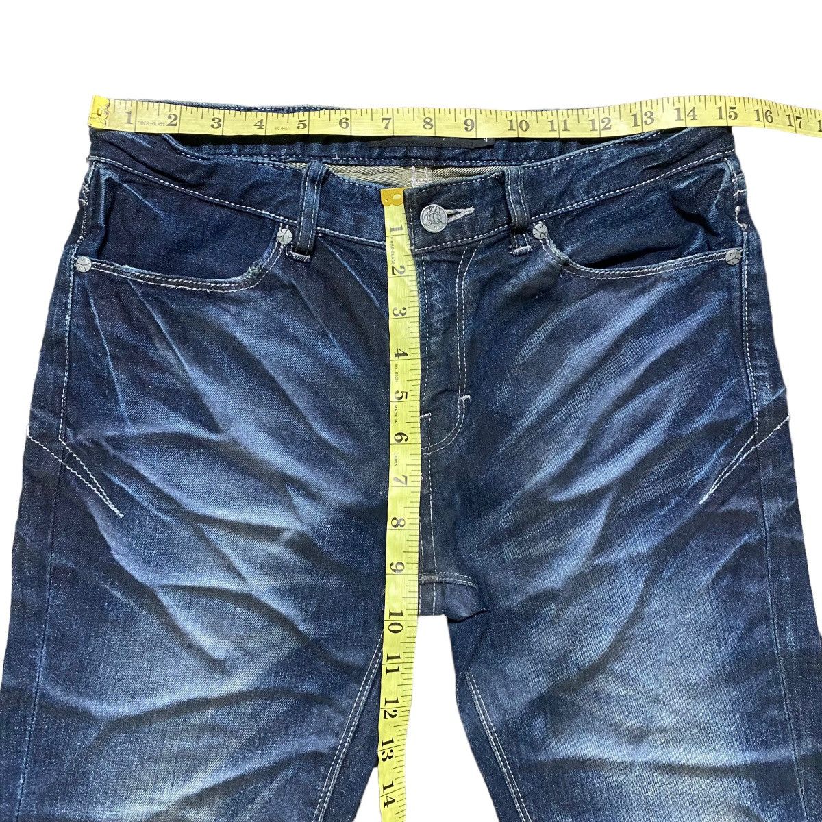 GOSTAR DE FUGA Fuga Waxed Denim Flare Jeans Slim Size US 30 / EU 46 - 19 Thumbnail