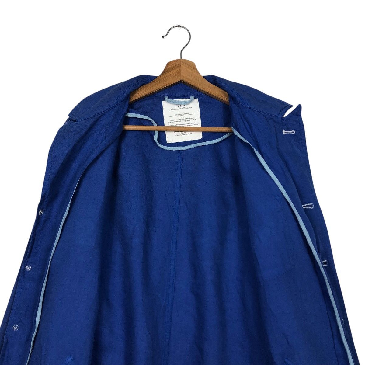 Japanese Brand 📌Rich Blue Vintage Chore Jacket Slick Issey Miyake Size US M / EU 48-50 / 2 - 15 Thumbnail