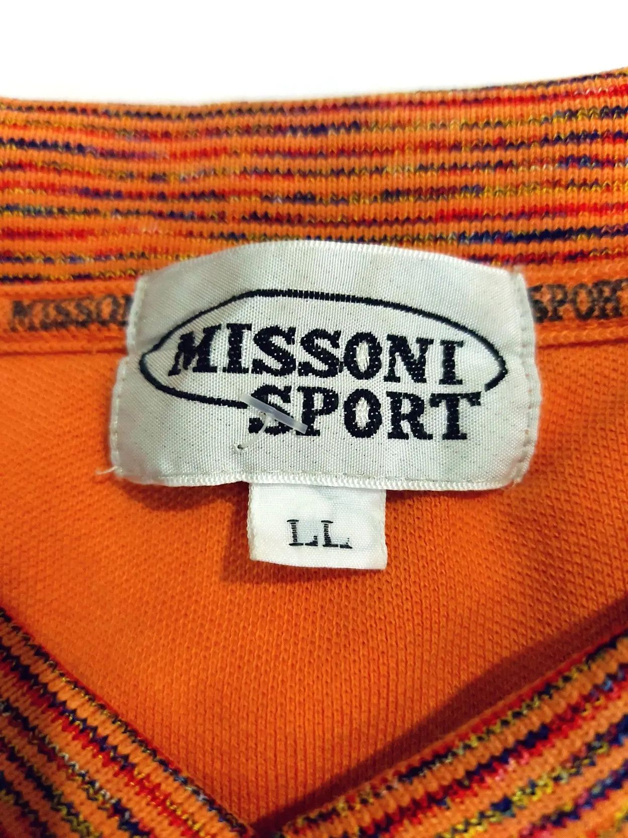 Missoni Rare Vintage Missoni Orange Jacquard Polo Shirt Size US XL / EU 56 / 4 - 5 Thumbnail