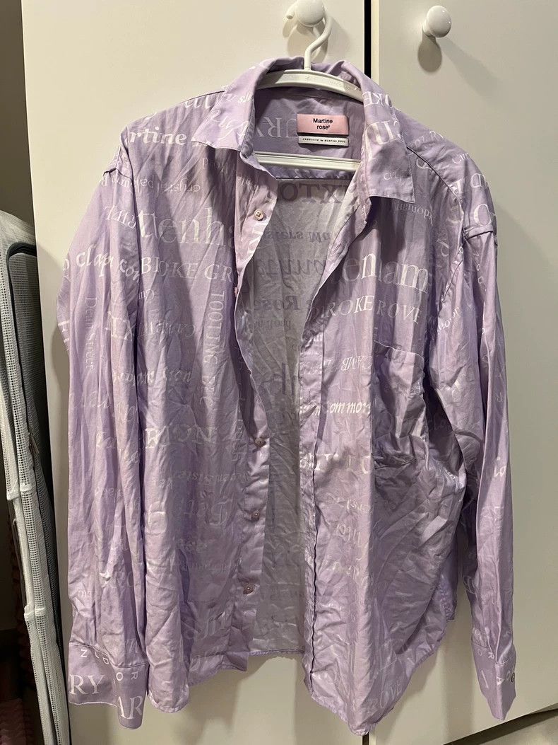 Martine Rose Martine Rose Silver thread embroidered shirt Size US XS / EU 42 / 0 - 1 Thumbnail