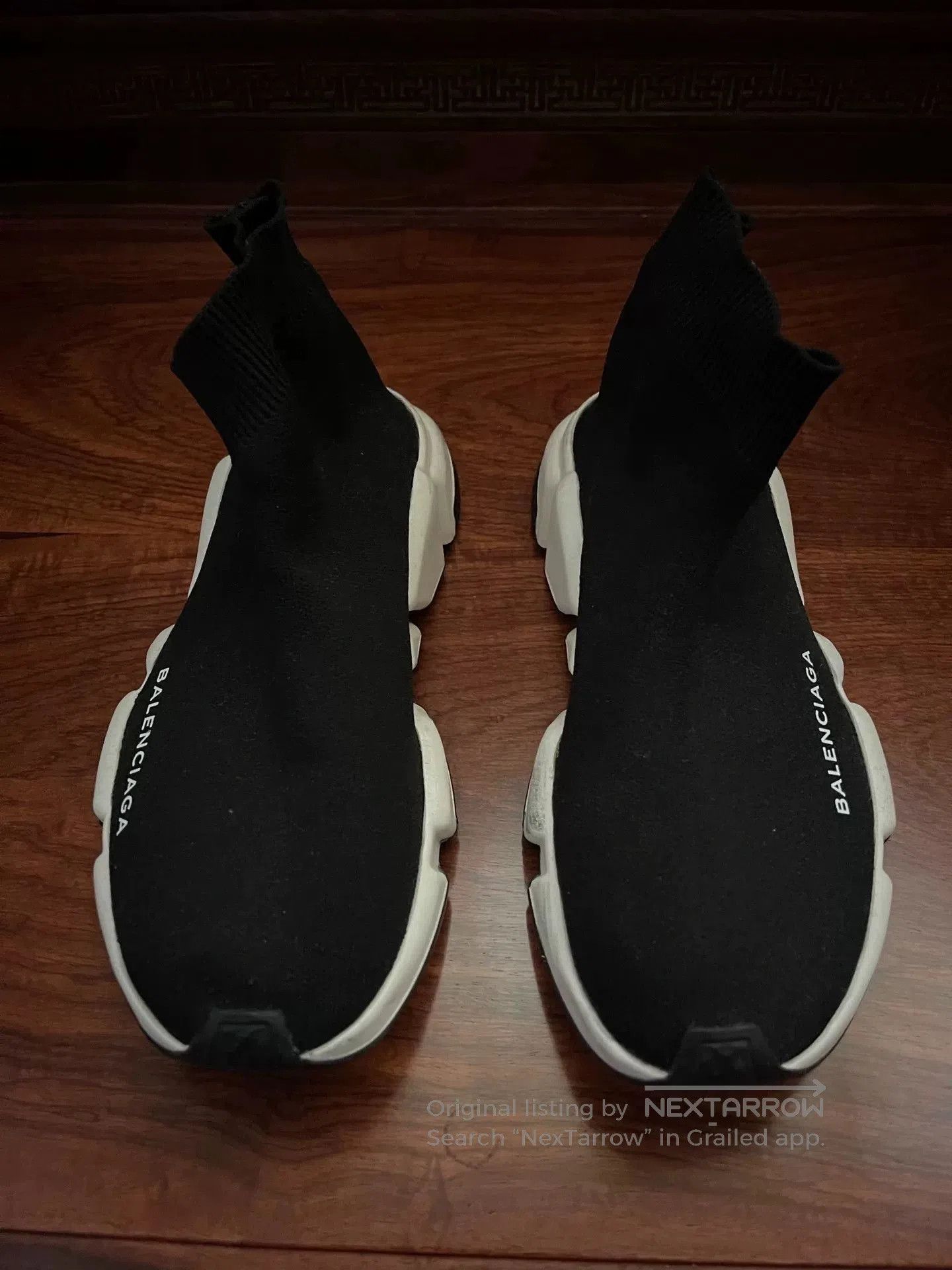 balenciaga sock shoes in black color.