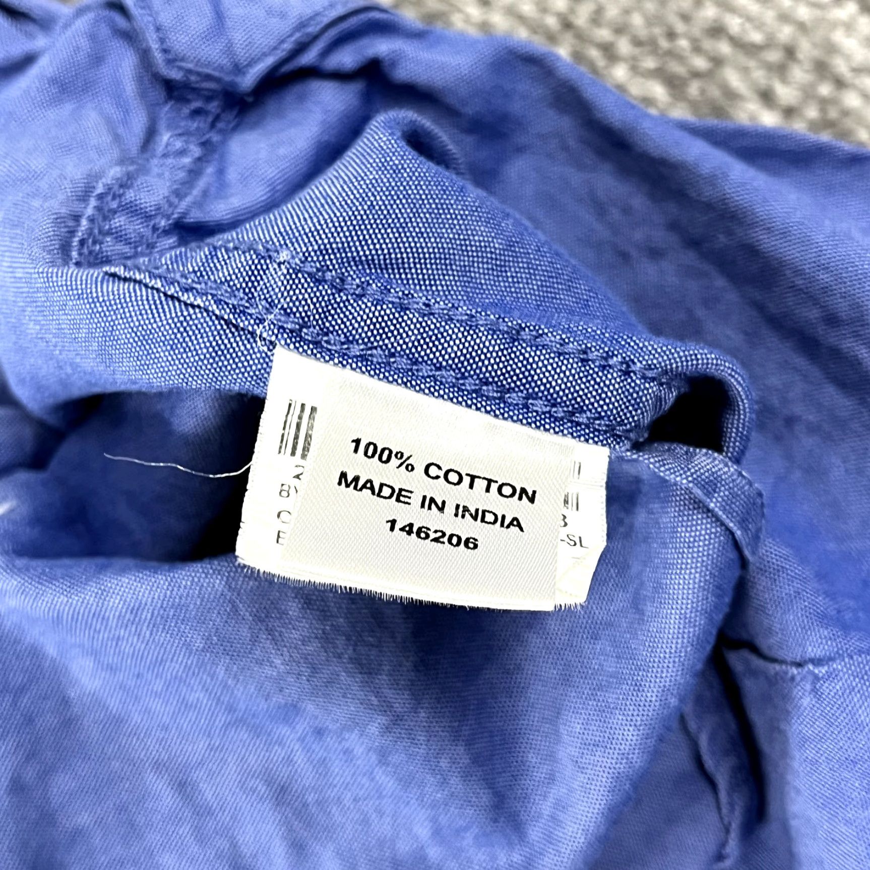 Vintage Byford Shirt Mens Large Blue Slim Fit Button-Up Dress Long Sleeve Mens Size 42R - 7 Thumbnail