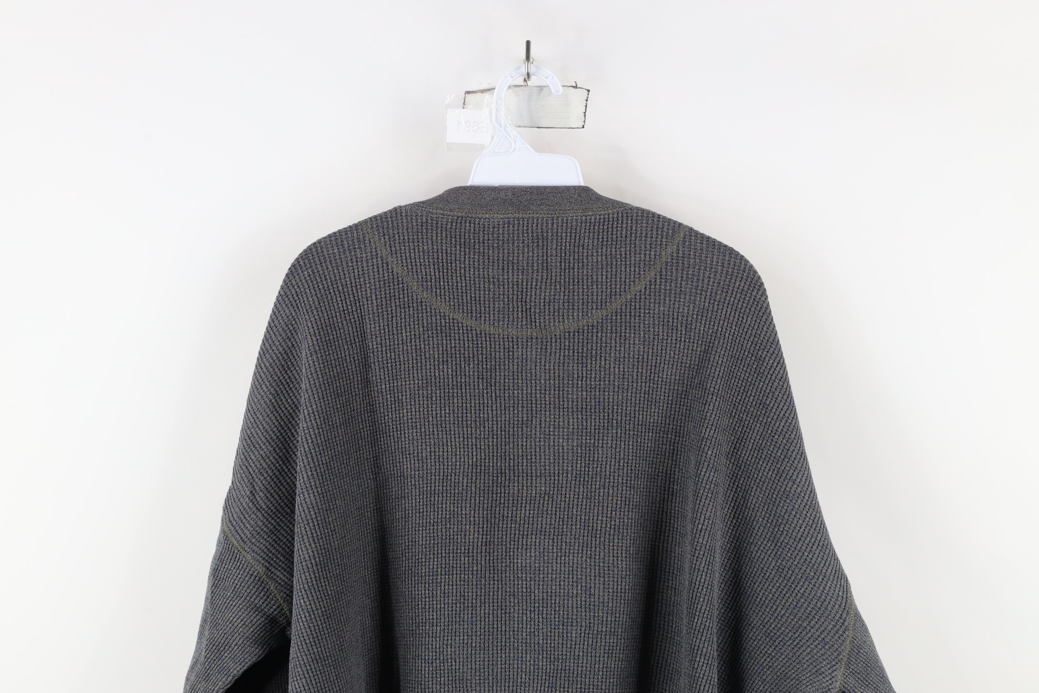 Vintage Vintage 90s Streetwear Thermal Waffle Knit Henley T-Shirt Size US XL / EU 56 / 4 - 9 Thumbnail