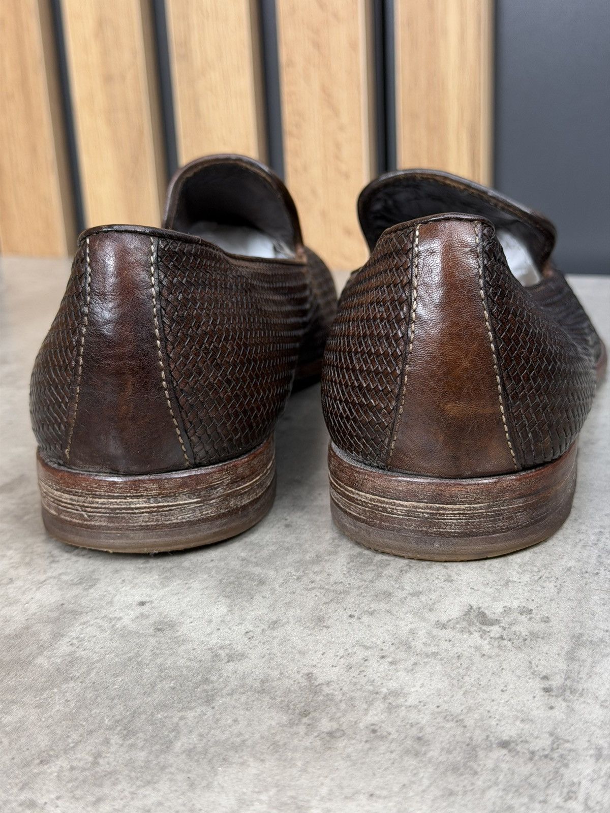 MoMA MOMA Woven Leather Loafers Brown EU 43 Size US 10 / EU 43 - 7 Thumbnail