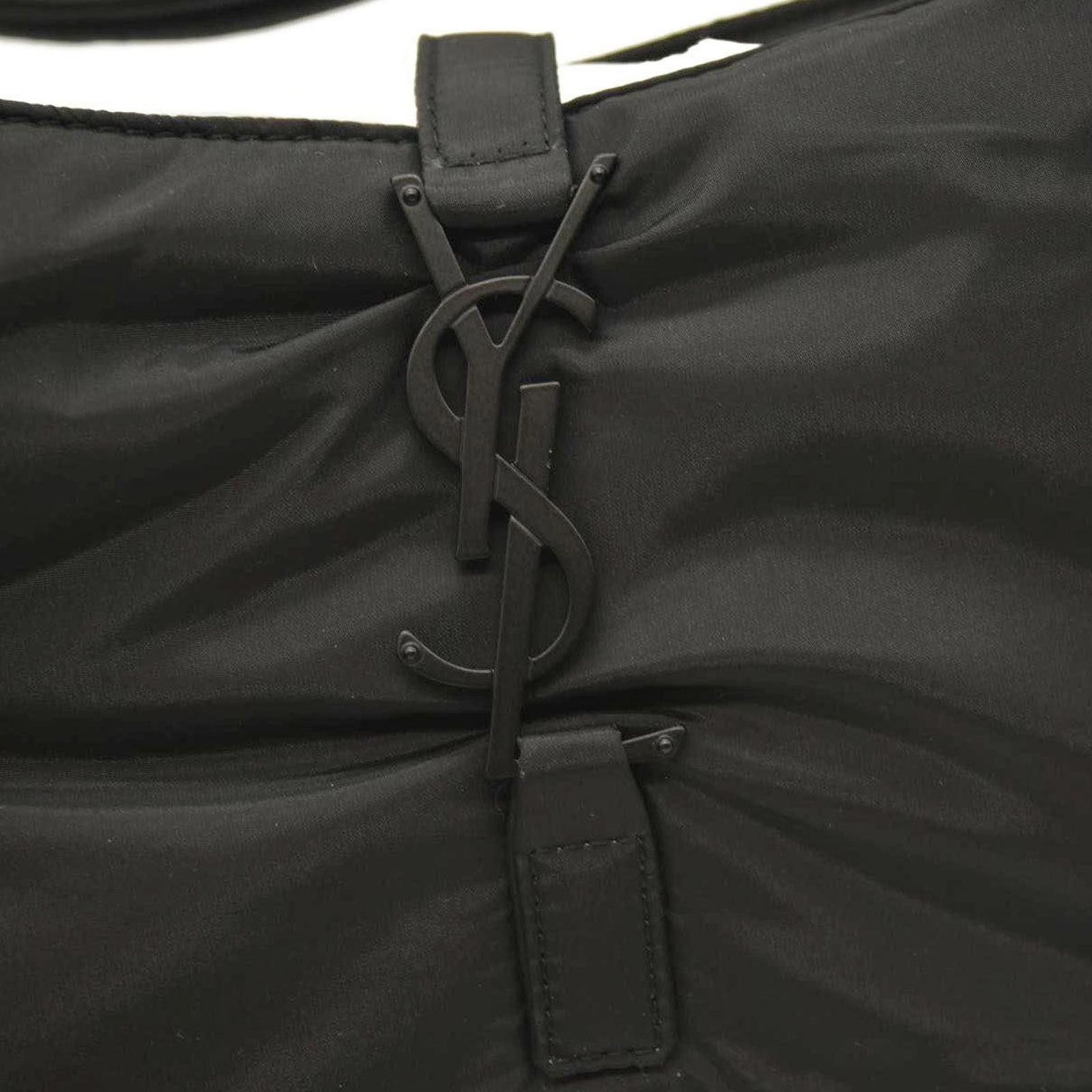 Saint Laurent Paris SAINT LAURENT Econyl Nylon Le 5 A 7 Hobo Black Size ONE SIZE - 6 Thumbnail