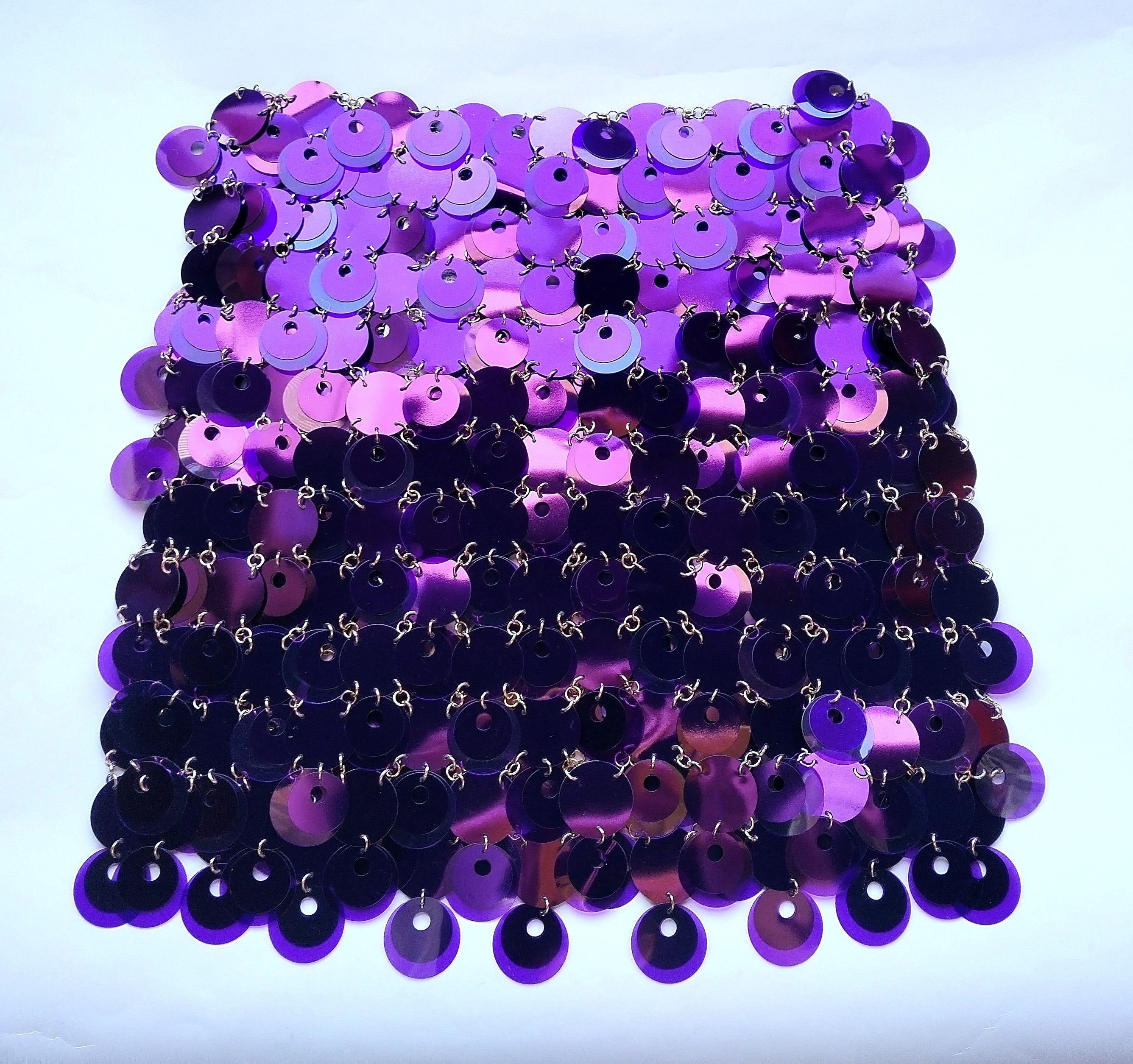Paco Rabanne Chainmail pailettes discs skirt Size 28" / US 6 / IT 42 - 1 Thumbnail