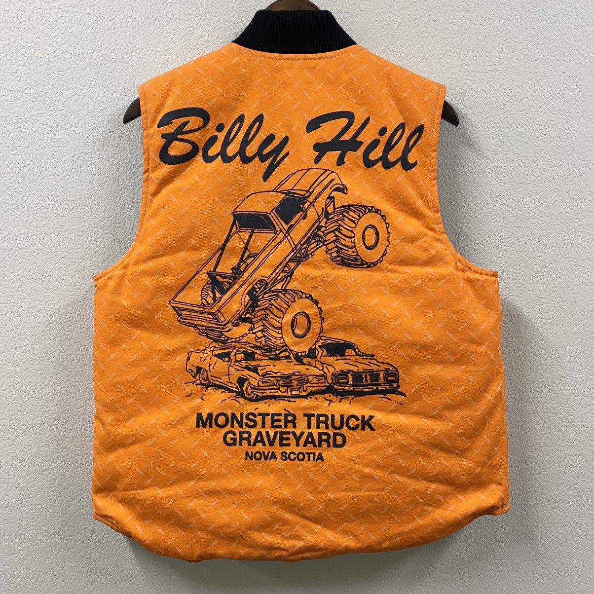image of 2021 Billy Hill Monster Truck Graveyard Orange Vest (Sz. 1), Men's (Size Medium)
