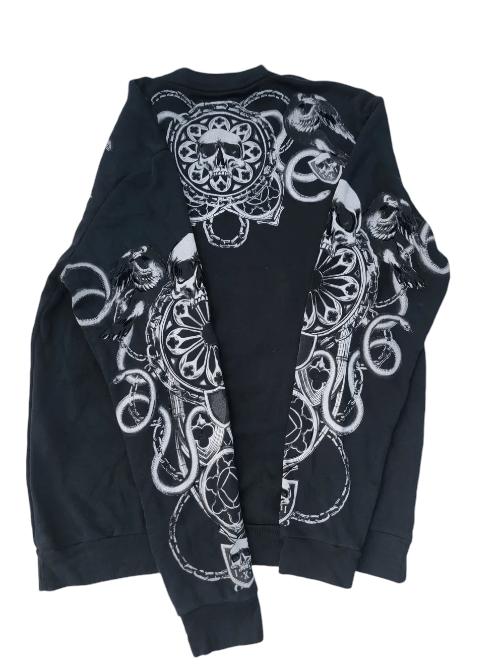 Zara Vtg Y2K Zara Skull Over Print Size US L / EU 52-54 / 3 - 5 Thumbnail