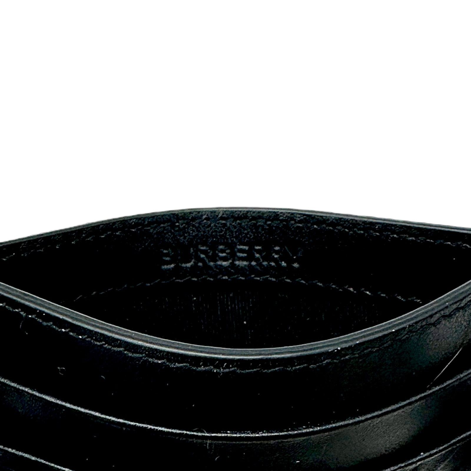 Burberry 🔴 Burberry TB Monogram Card Holder Wallet - Embossed Black Size ONE SIZE - 3 Thumbnail