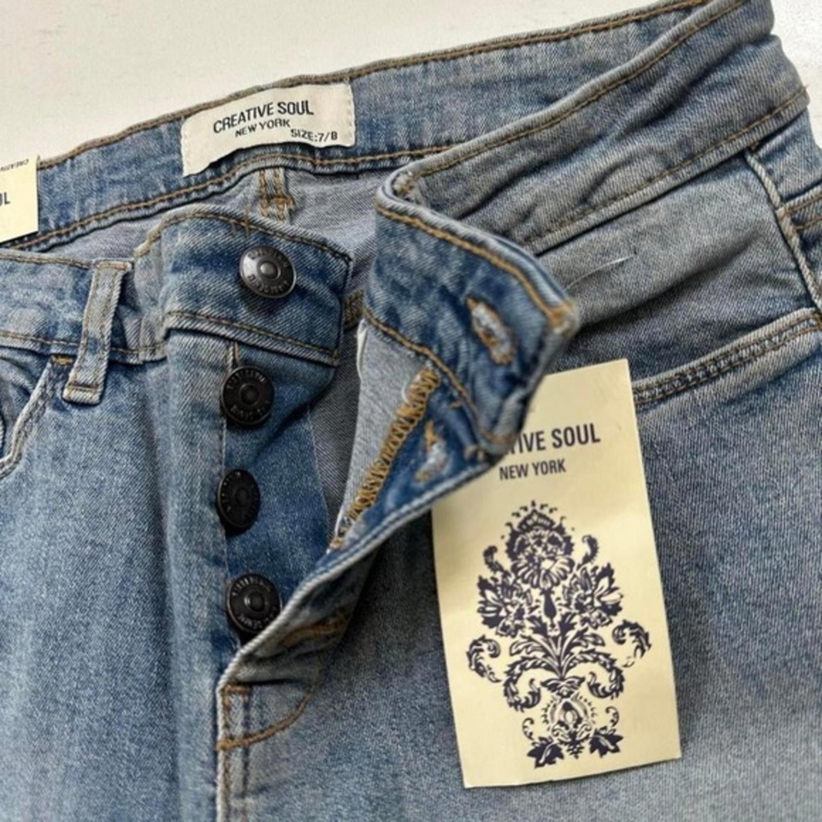 Other NWT Creative Soul Jeans Womens 7/8 28x22 Blue Light Wash Size 28" / US 6 / IT 42 - 4 Thumbnail