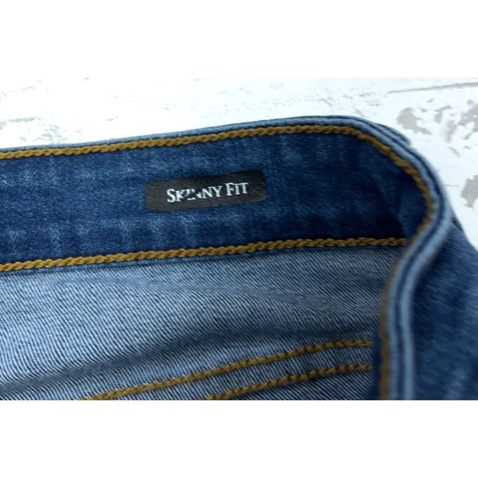 Vintage Judy Blue Jeans Women 28 Skinny Mid Rise Dark Wash Distressed 5-Pocket Denim A07 Size 28" / US 6 / IT 42 - 5 Thumbnail