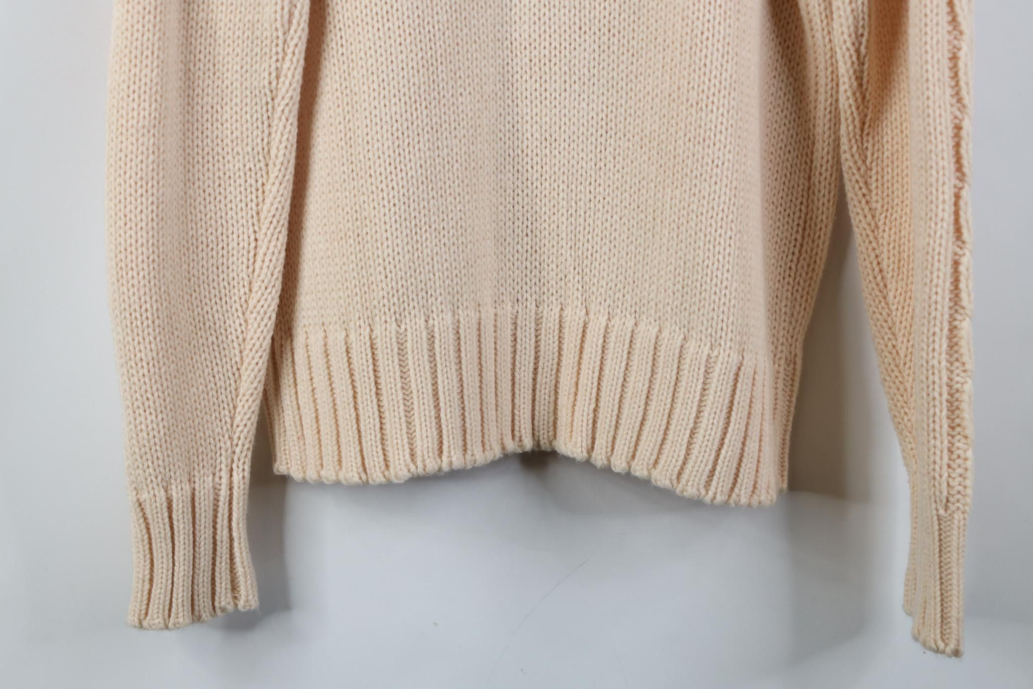Vintage Vintage 70s Streetwear Cable Knit Fisherman Collared Sweater Size L / US 10 / IT 46 - 10 Thumbnail