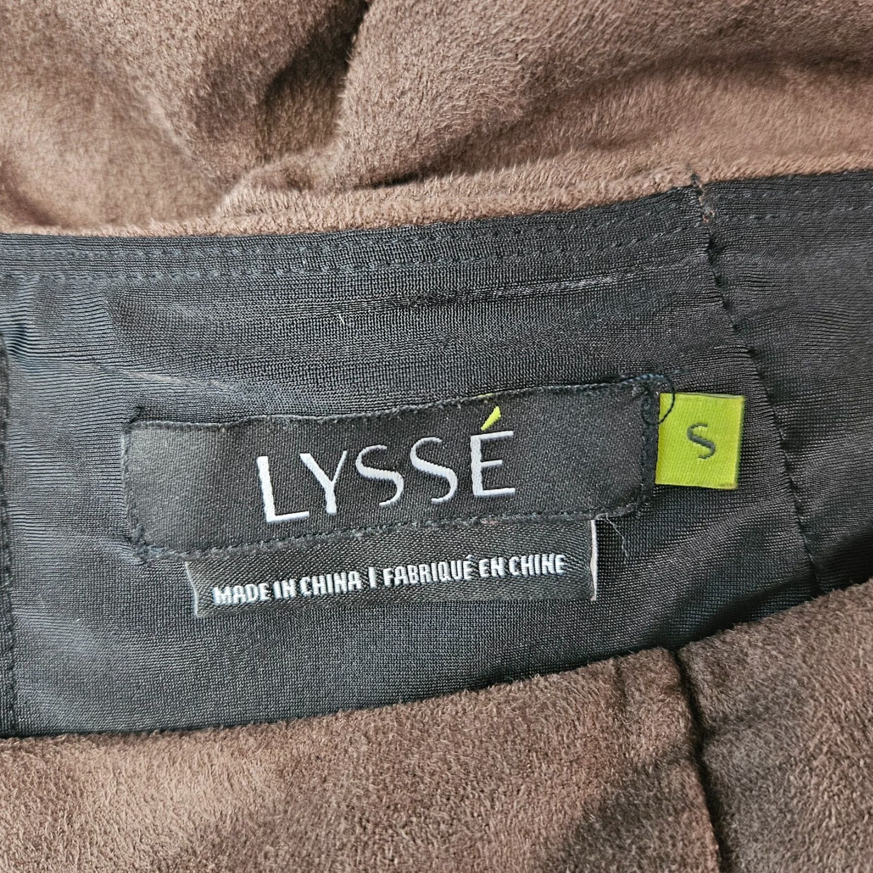 Vintage Lysse Womens Faux Suede Leggings Sz Small Brown Mid Rise Pull On Leggings Mens? Size 28" / US 6 / IT 42 - 7 Thumbnail