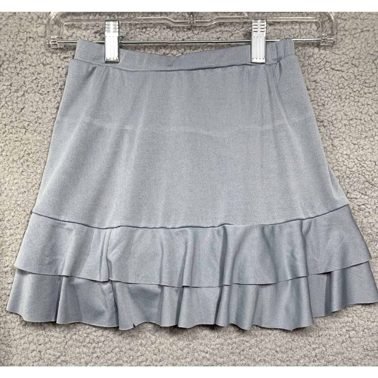 Vintage Lzhua 2-Piece Swimsuit Women's XS Gray Lace Sleeves Boy Shorts Under Skirt NWT Daywear Size 26" / US 2 / IT 38 - 6 Thumbnail